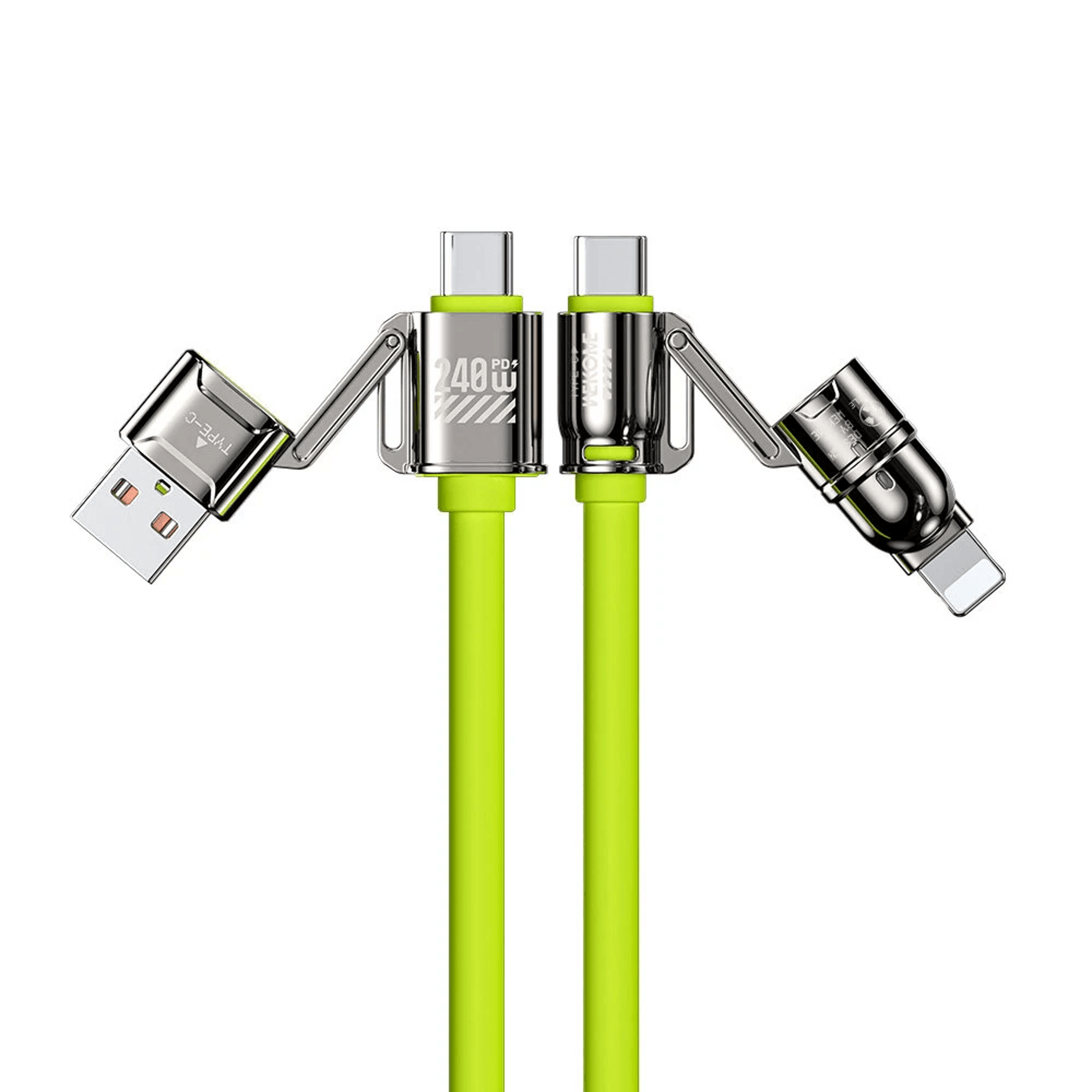 fast charging cable with usb and lightning connectors
