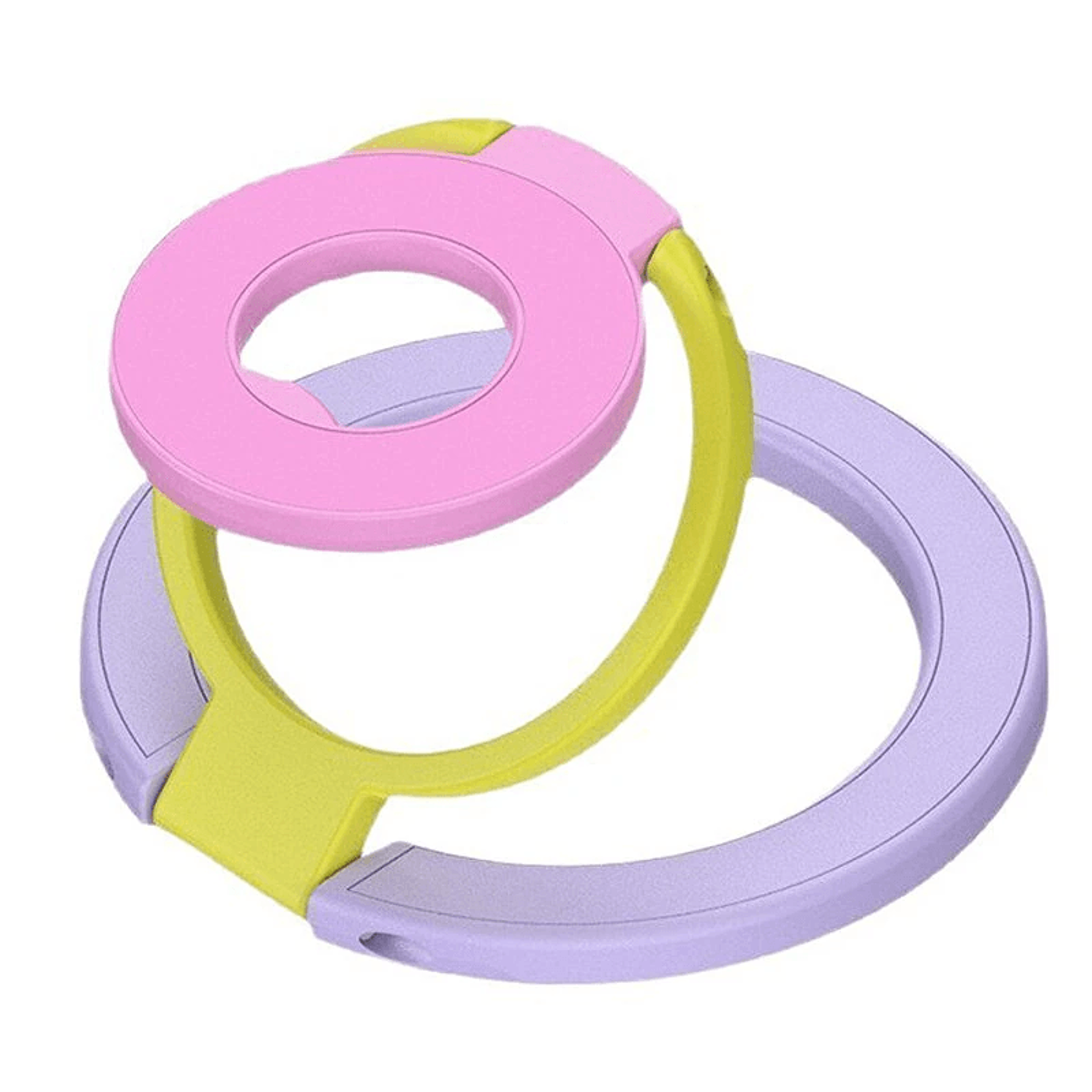 tri fold magnetic phone ring holder rotating grip stand
