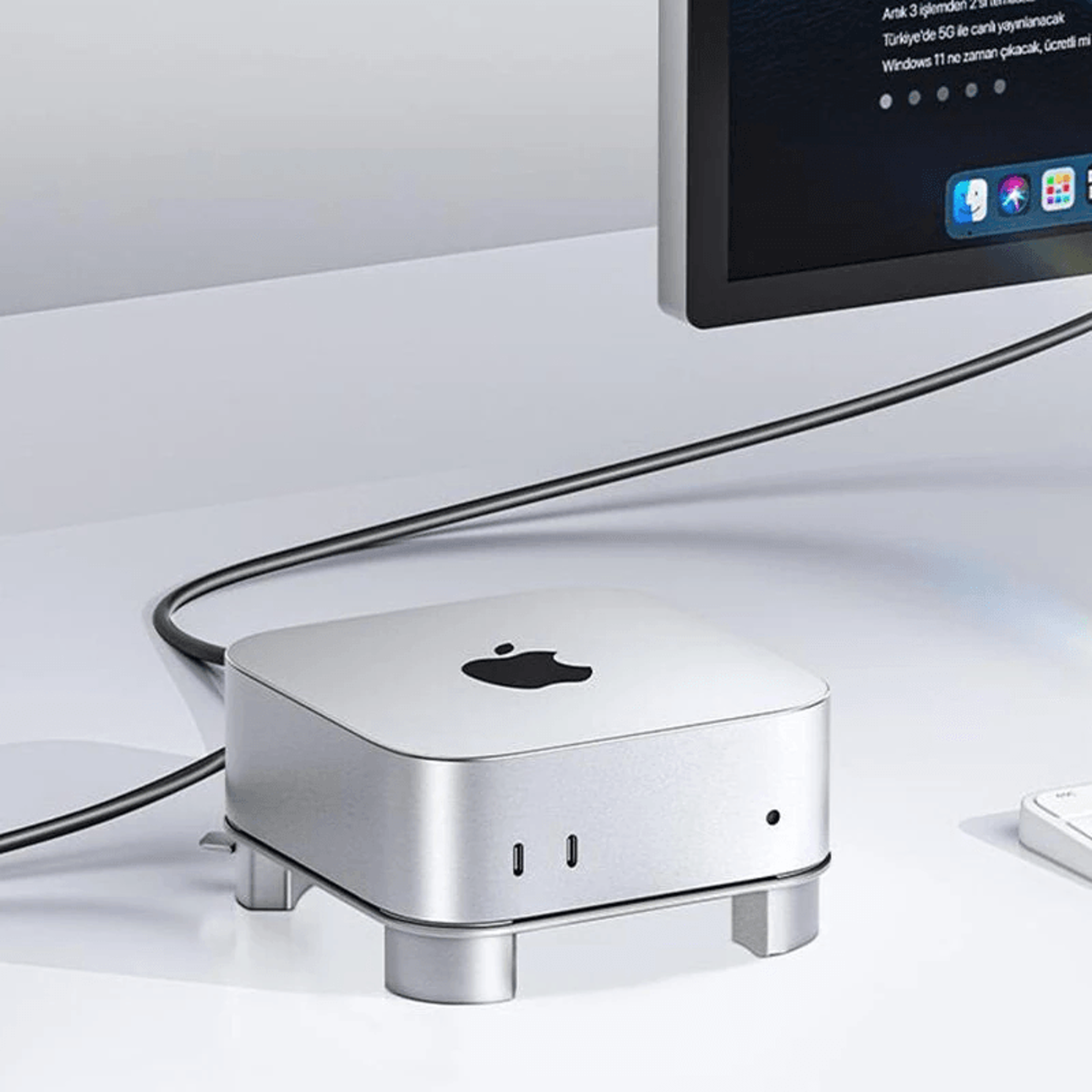 mac mini aluminum cooling stand desktop riser holder