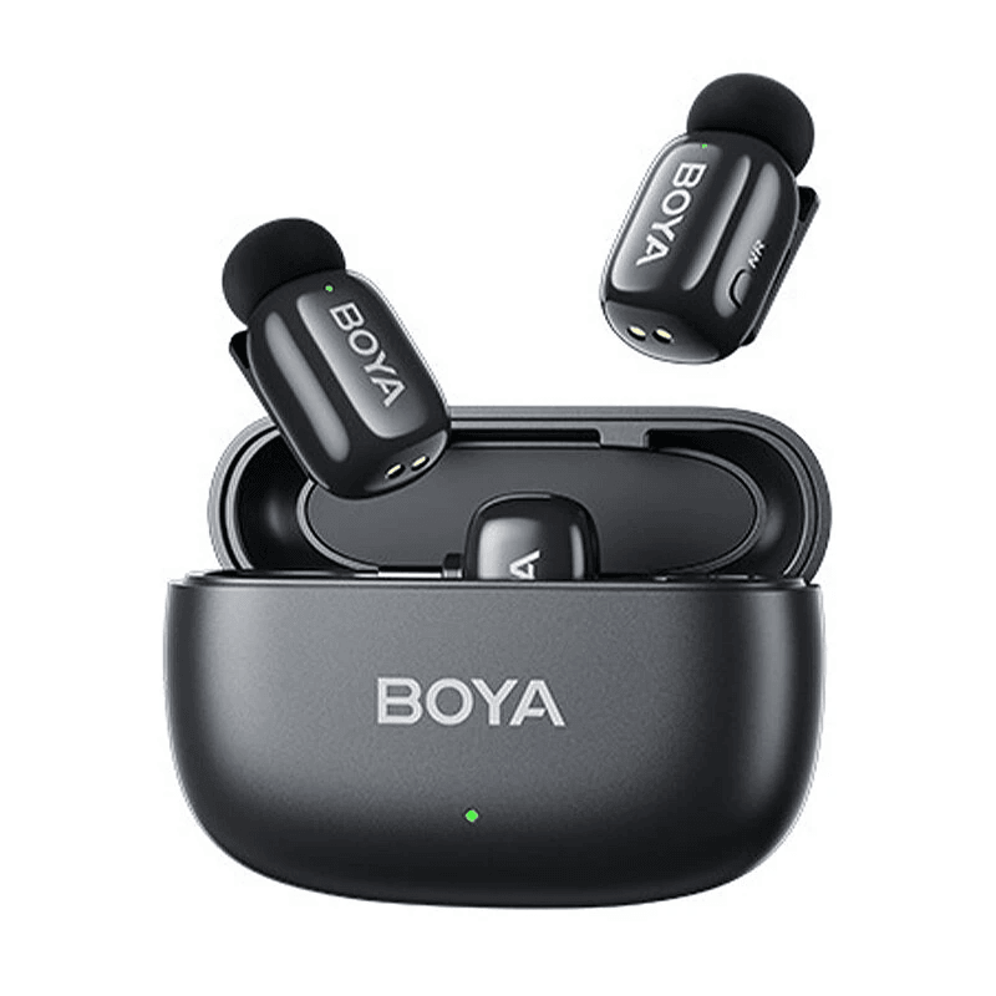 mini wireless lavalier microphone with ai noise cancellation and dual lapel mics