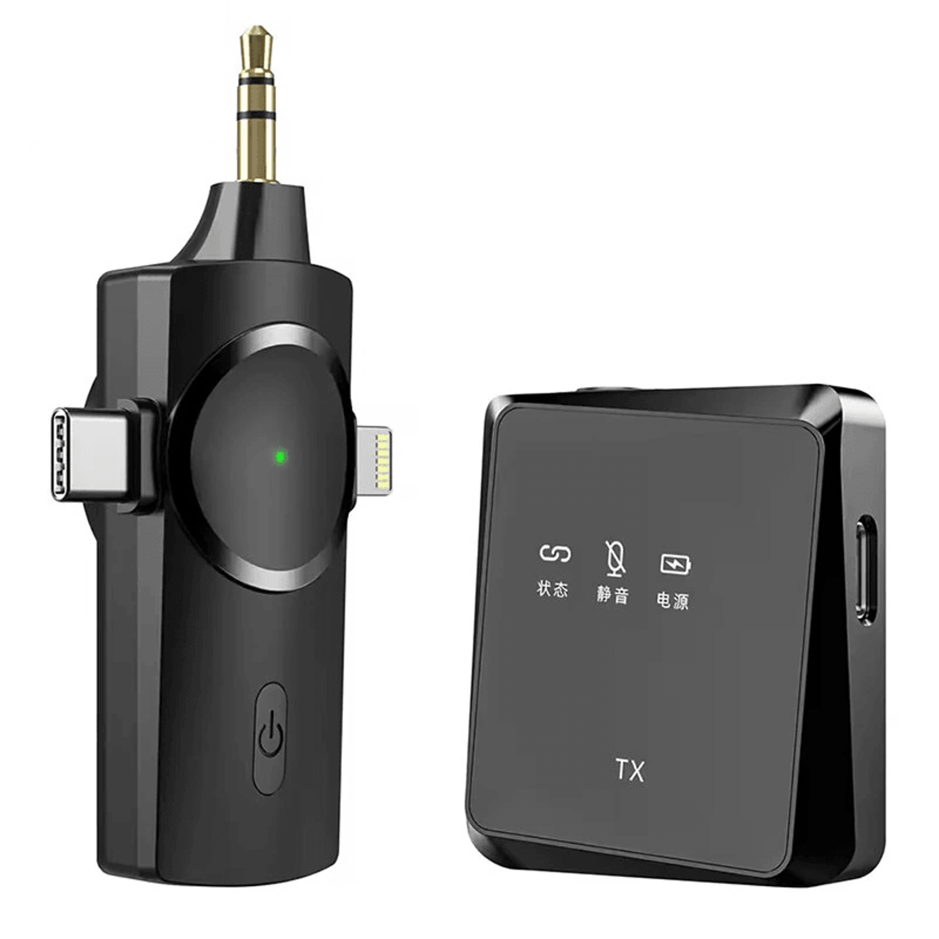 wireless lavalier microphone with noise cancellation and receiver