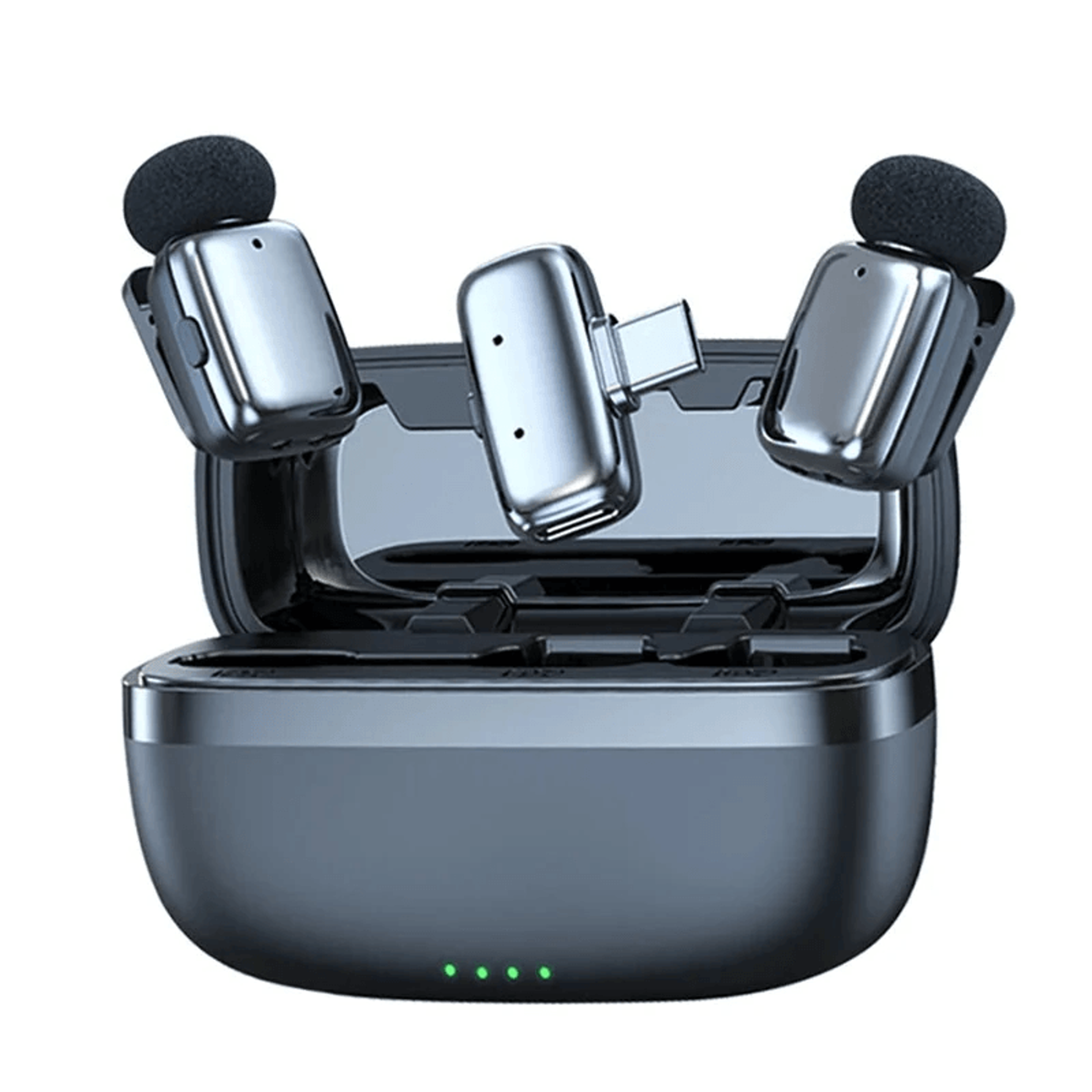 wireless lavalier microphone with noise cancelling and dual clip mics