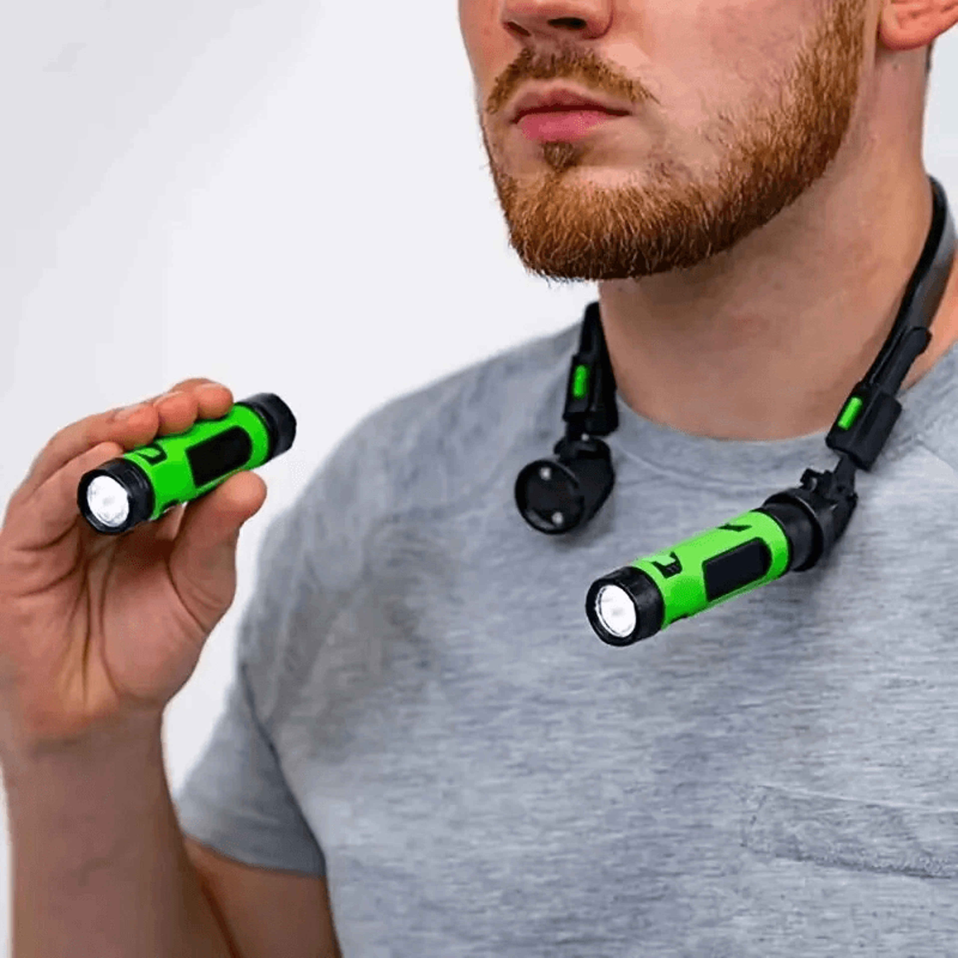 rechargeable led neck reading light with flexible arms for books and bedtime