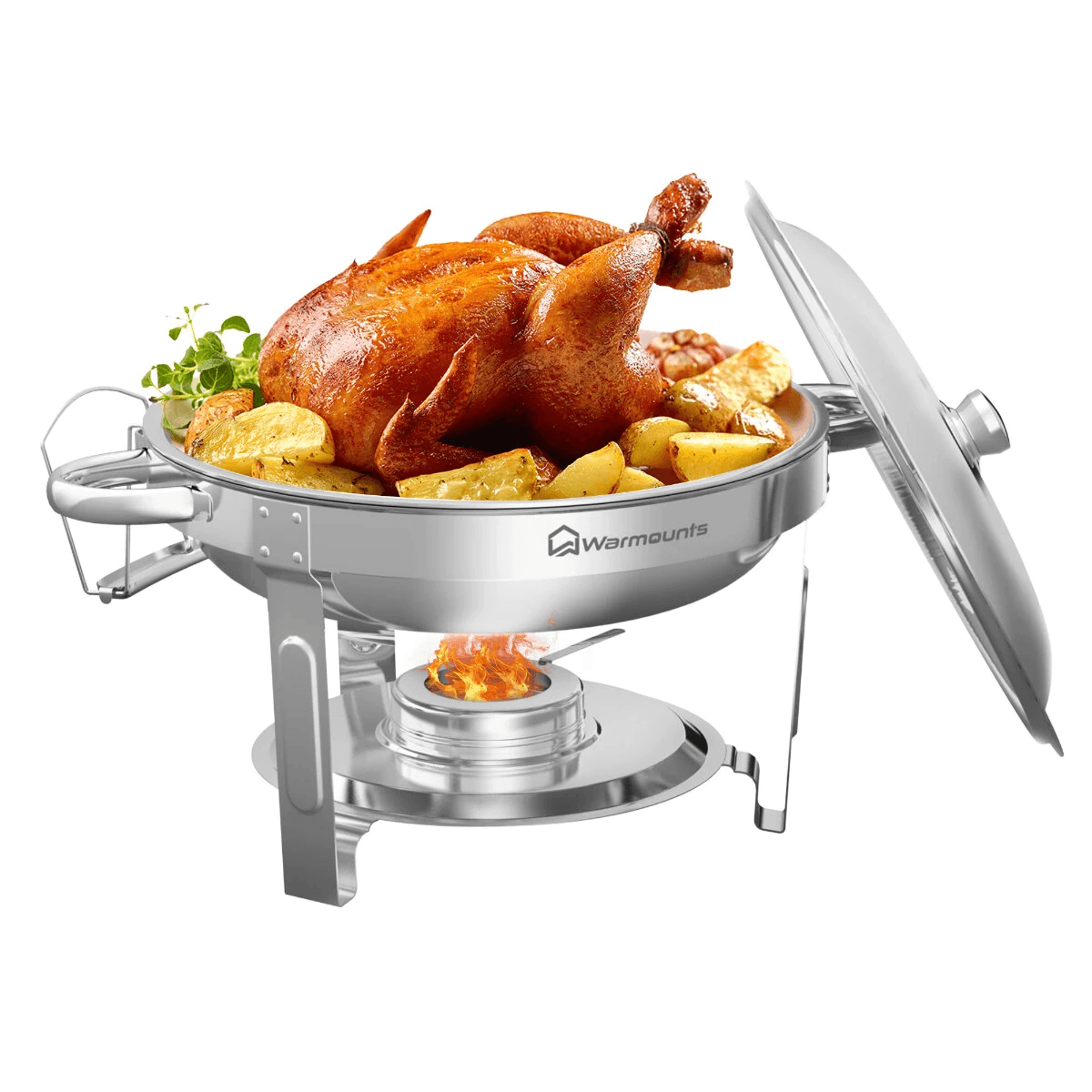 stainless steel chafing dish buffet warmer set with glass lid