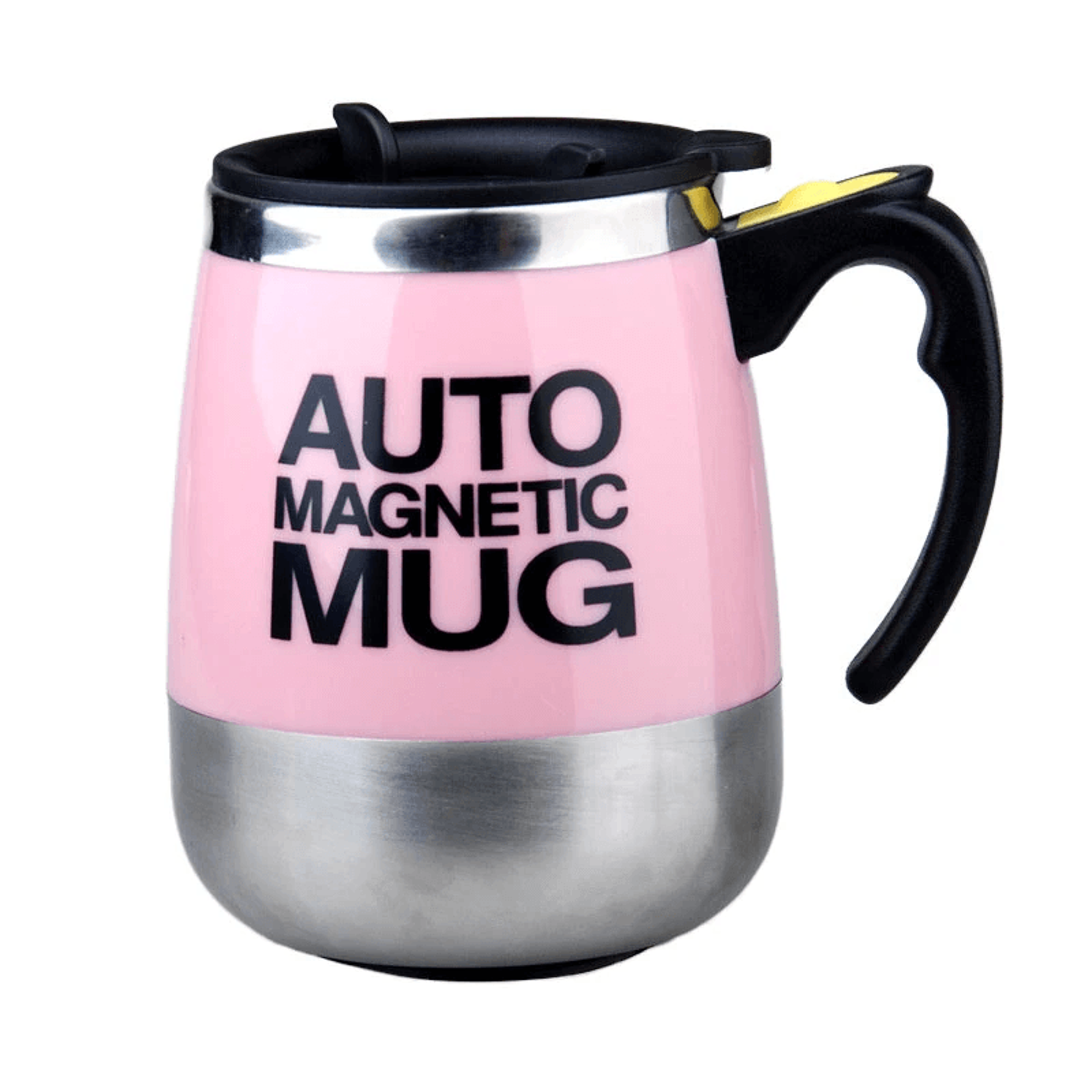 automatic self stirring mug with magnetic mixer and stainless steel cup