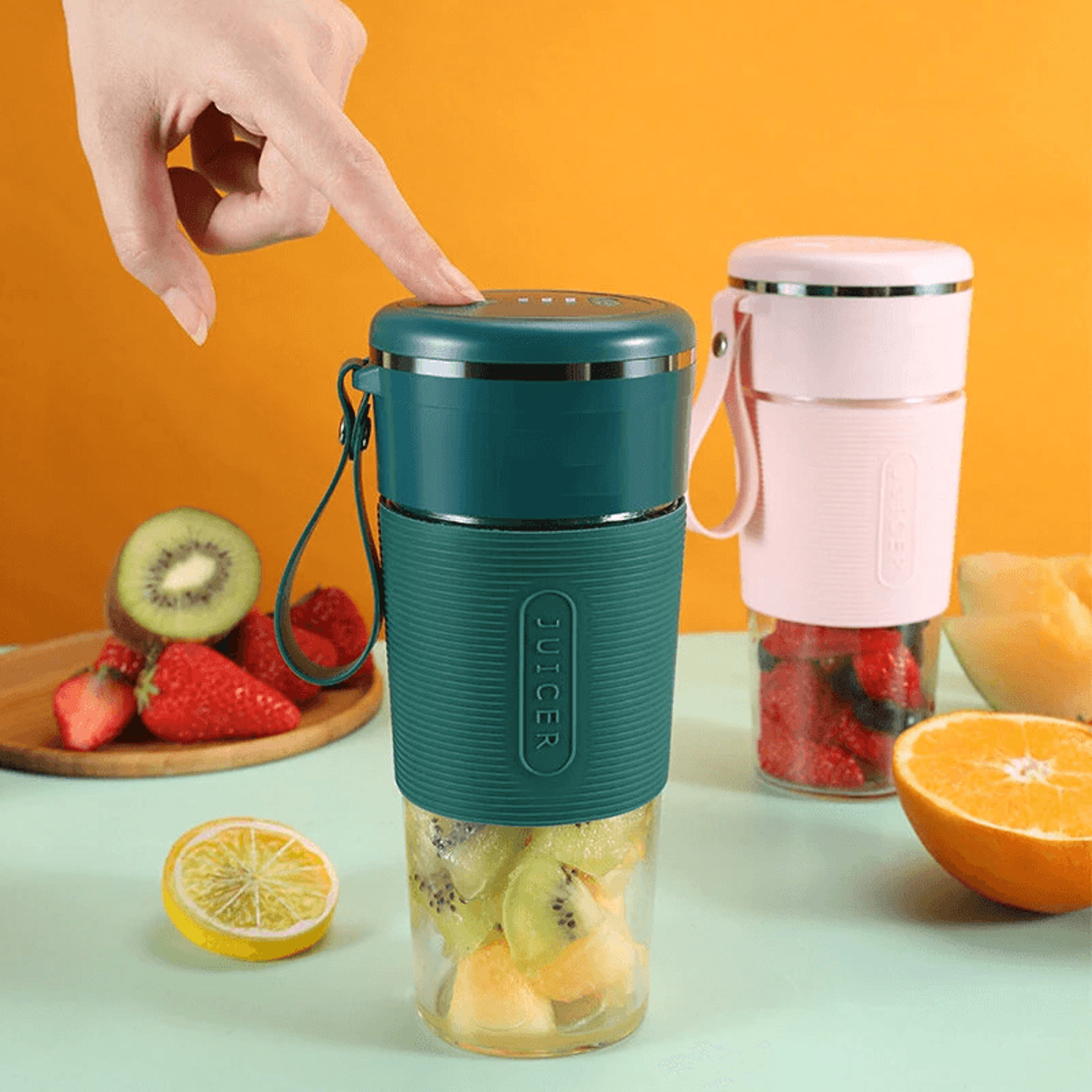 portable blade usb rechargeable smoothie blender with glass cup
