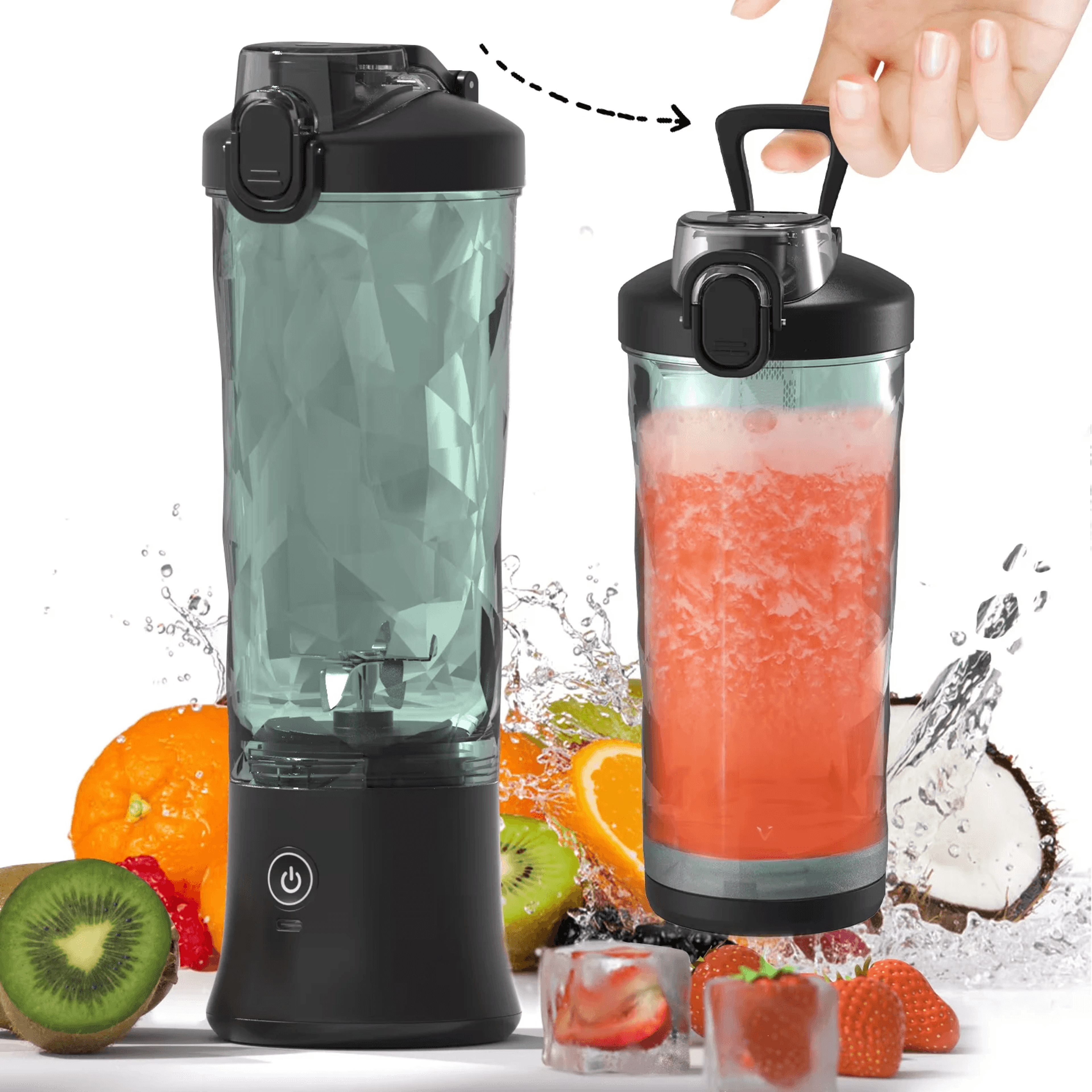 portable blender usb rechargeable smoothie maker with stainless steel blades