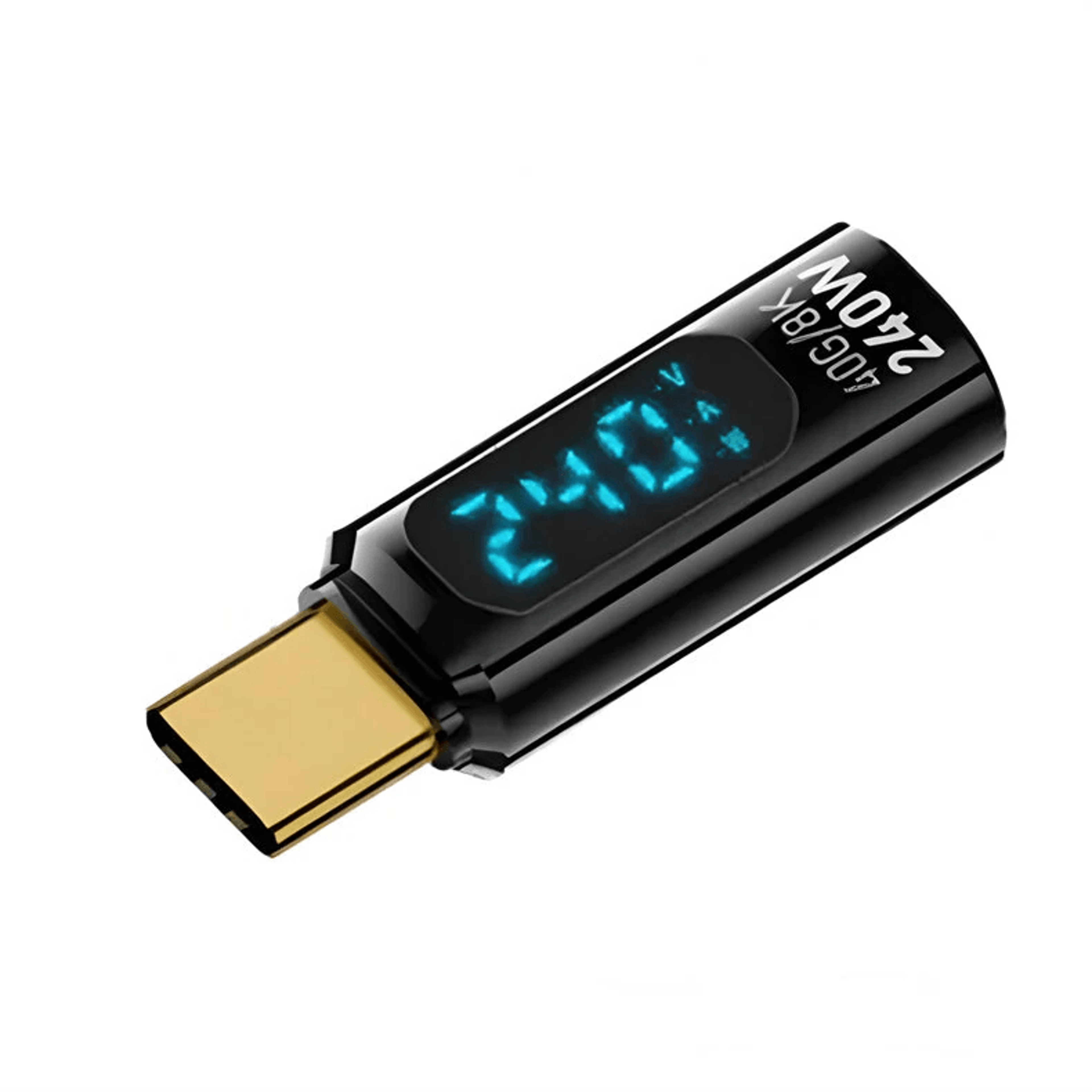 usb type c otg adapter with led display fast charging data transfer