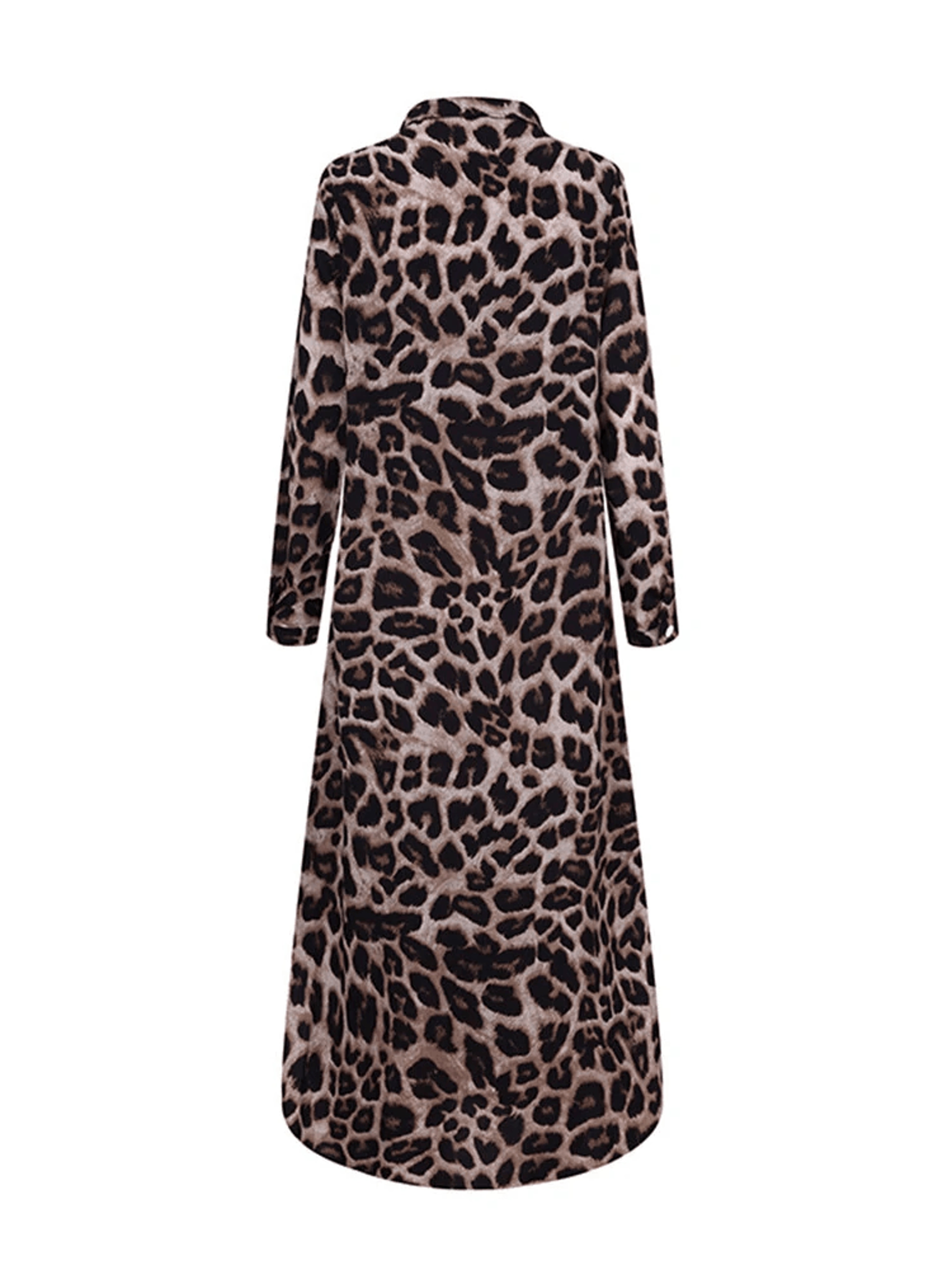 leopard print shirt dress for women long sleeve button up maxi dress