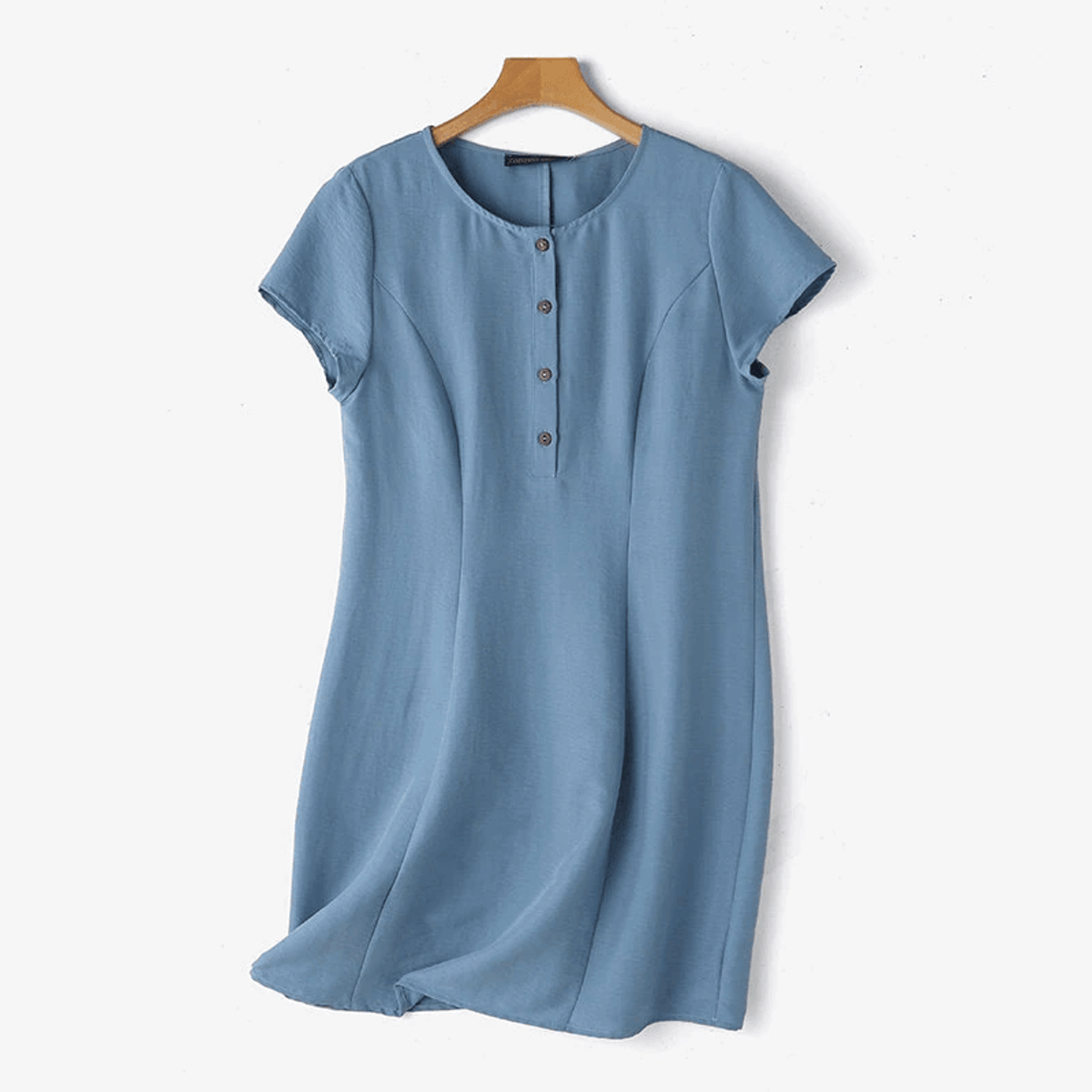 women's casual loose sundress short sleeve round neck holiday dress