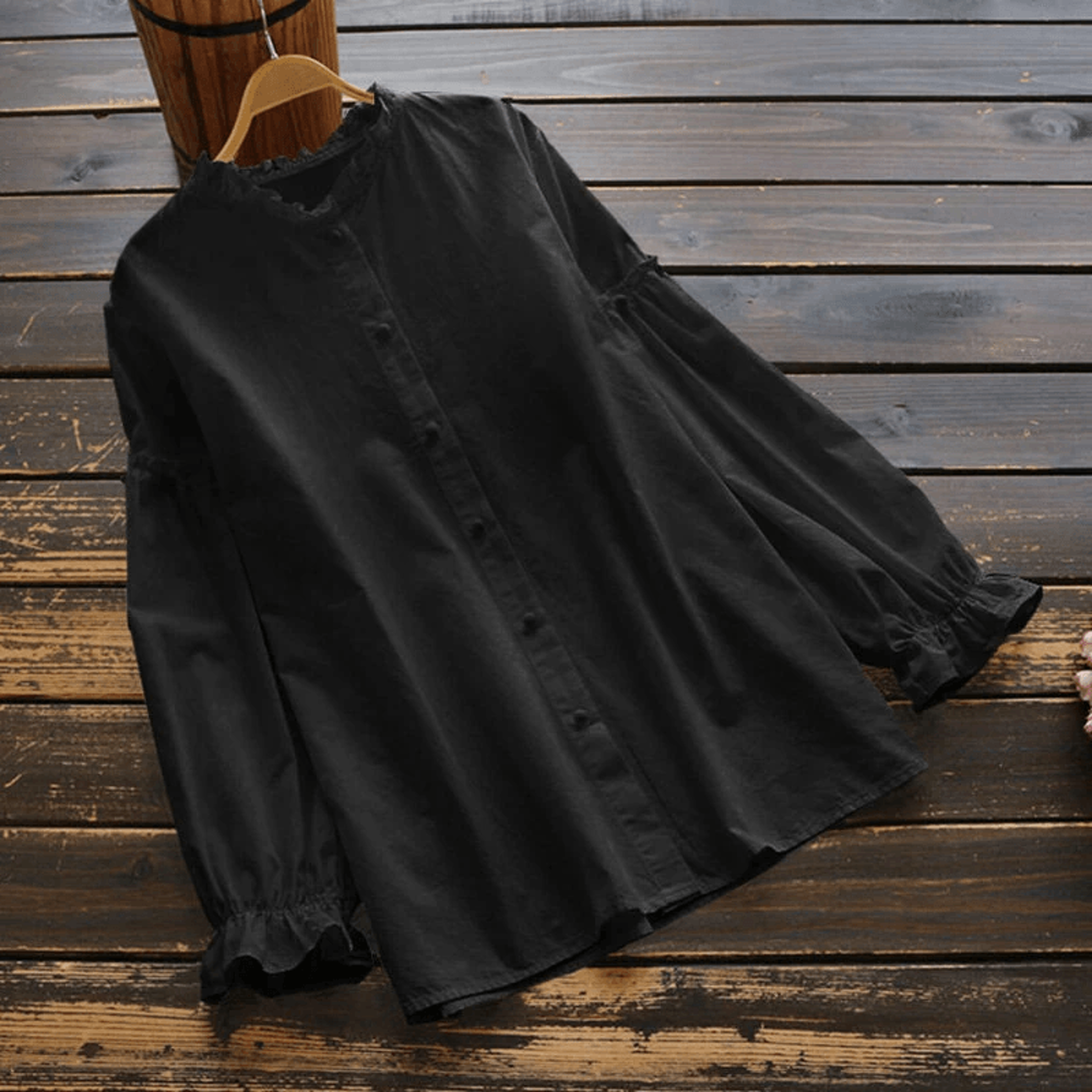 women's casual cotton button down blouse long sleeve solid shirt
