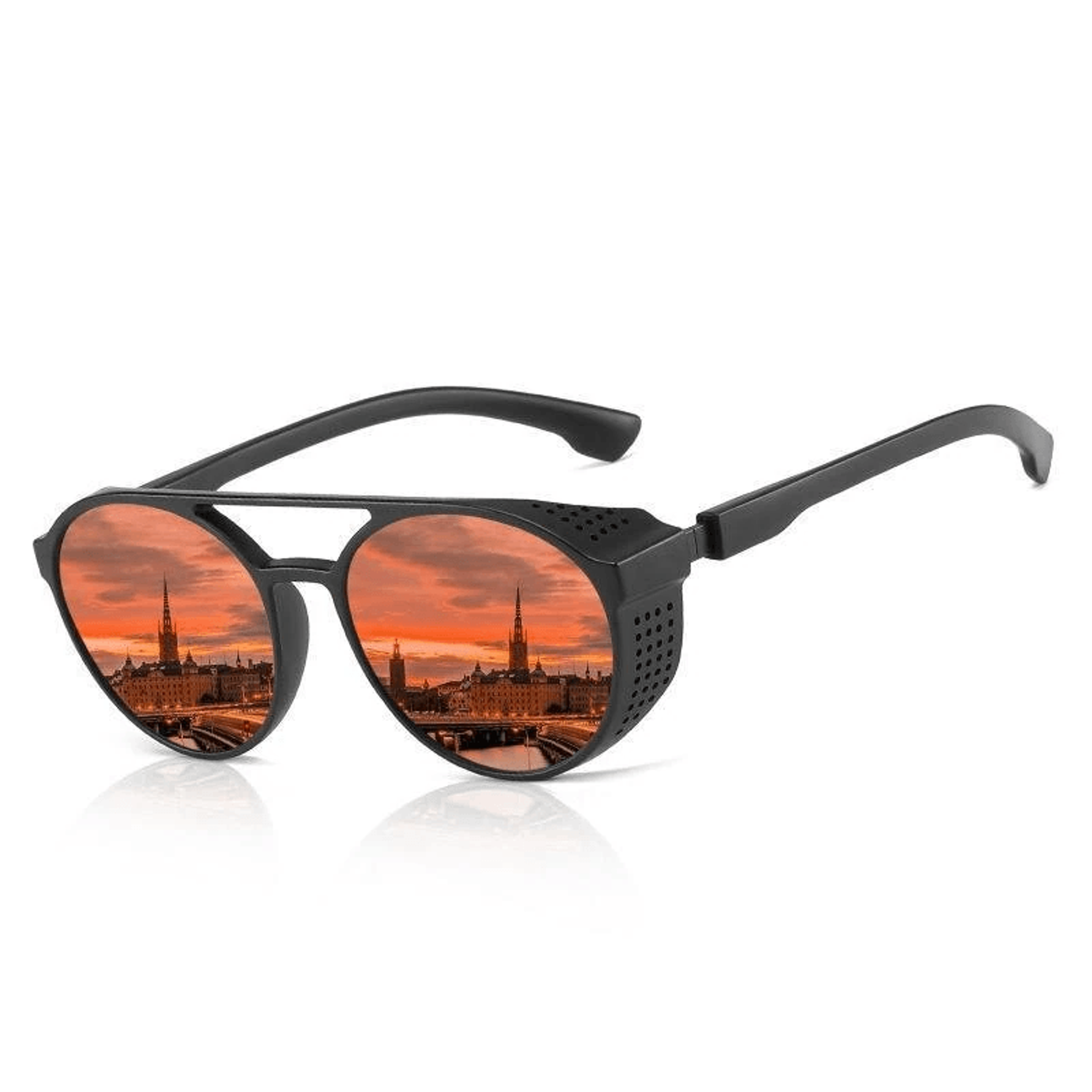 classic round polarized sunglasses for driving fishing and travel