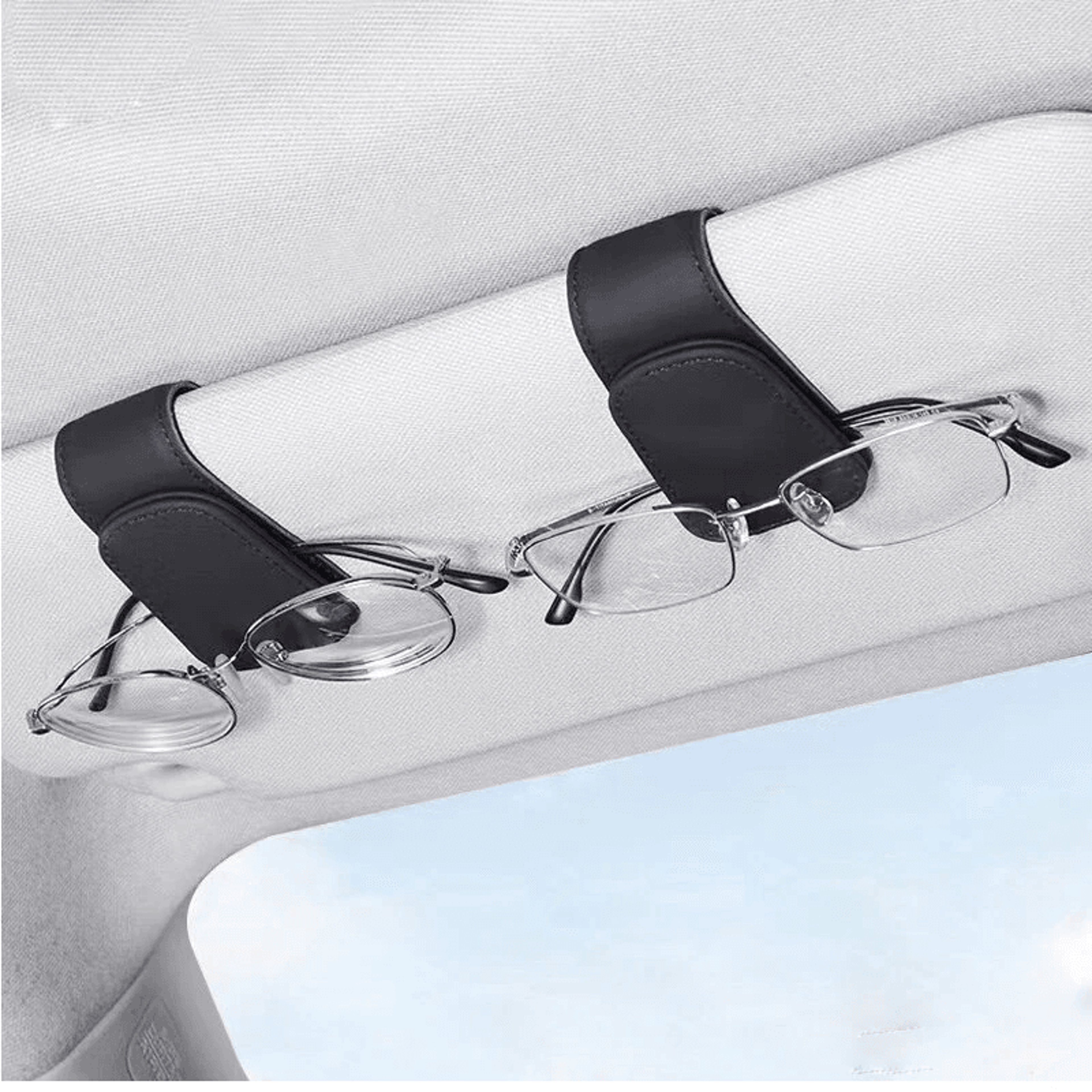 car sun visor sunglasses holder clip with document storage