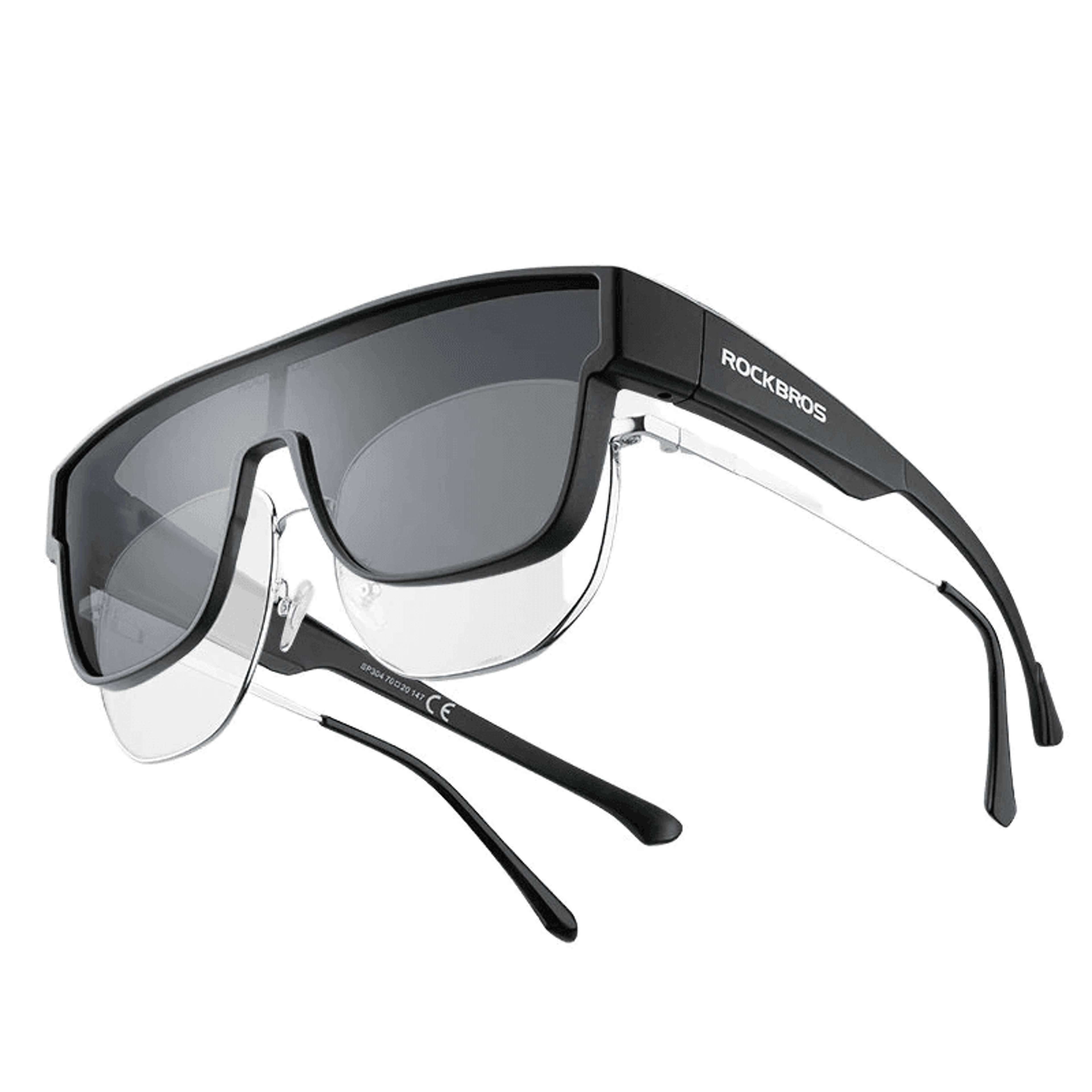 polarized cycling glasses with uv protection and myopia insert