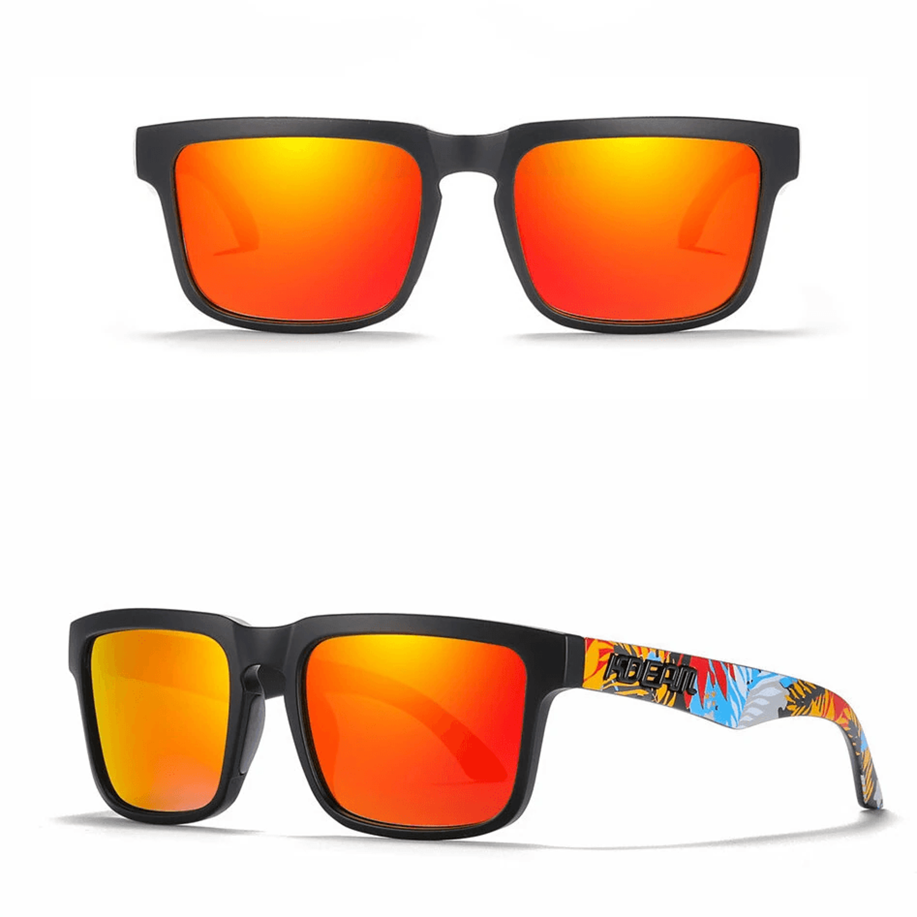 square polarized sunglasses with colorful lenses for driving and outdoor sports