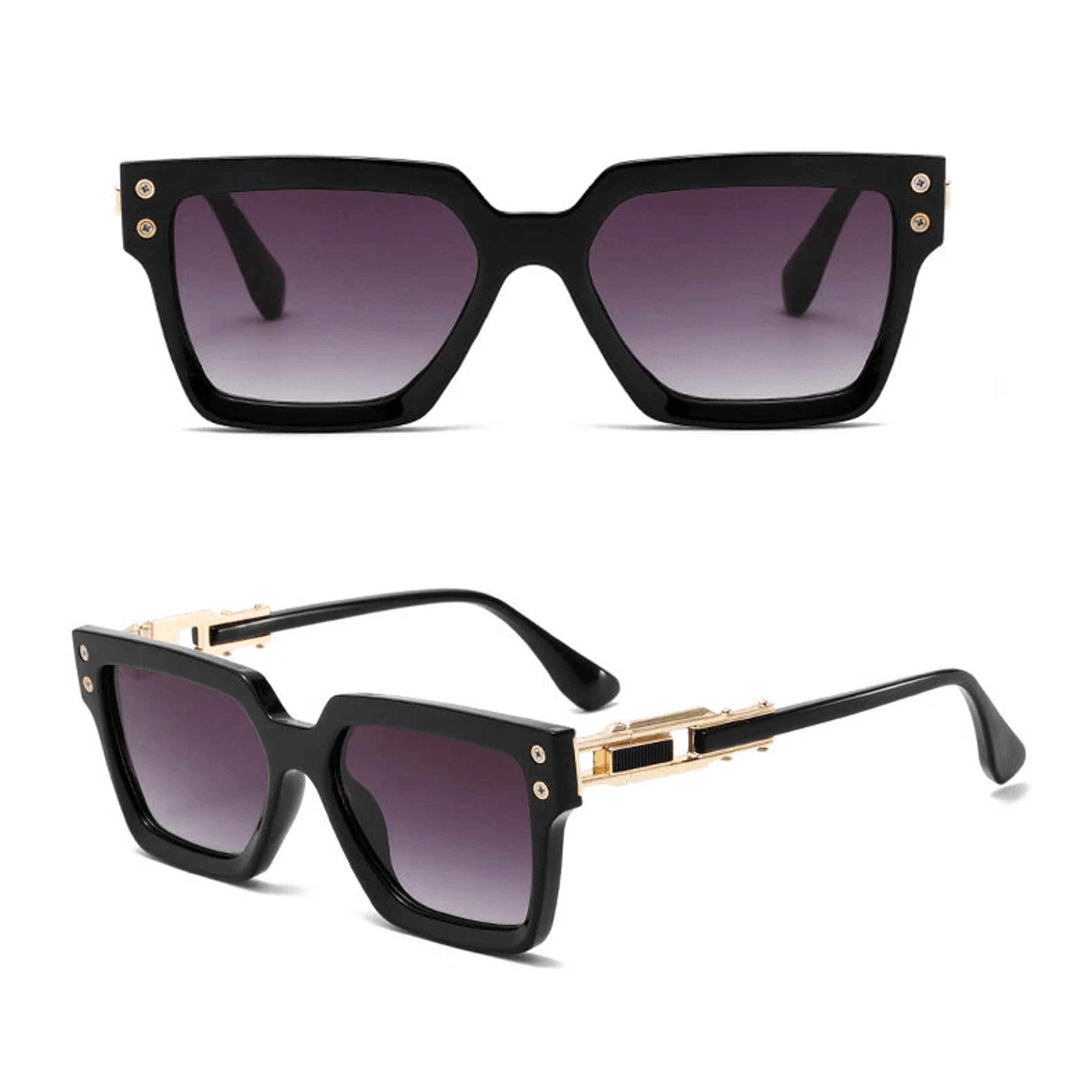 retro square sunglasses with protection for women and men