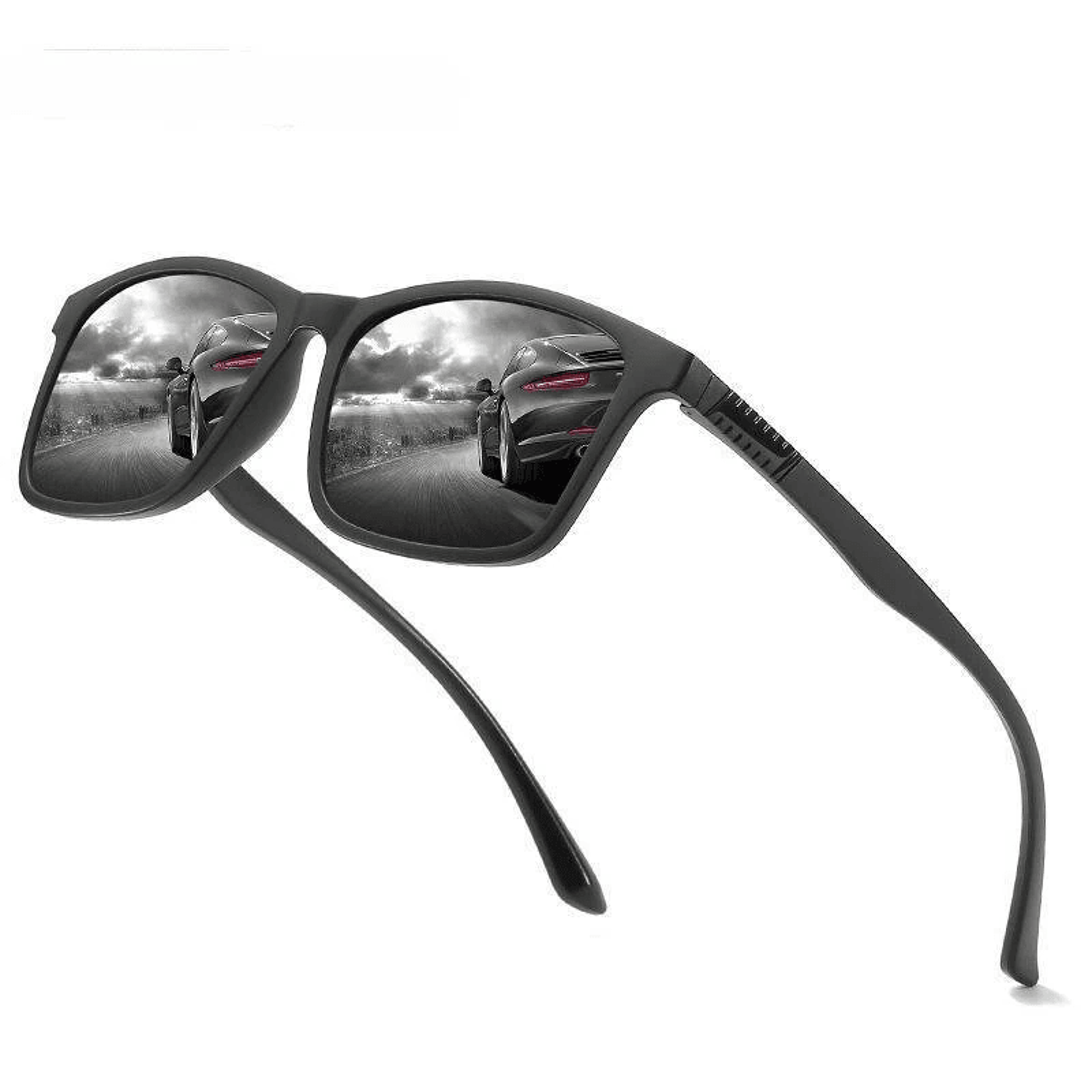 polarized square sunglasses with lightweight frame and protection