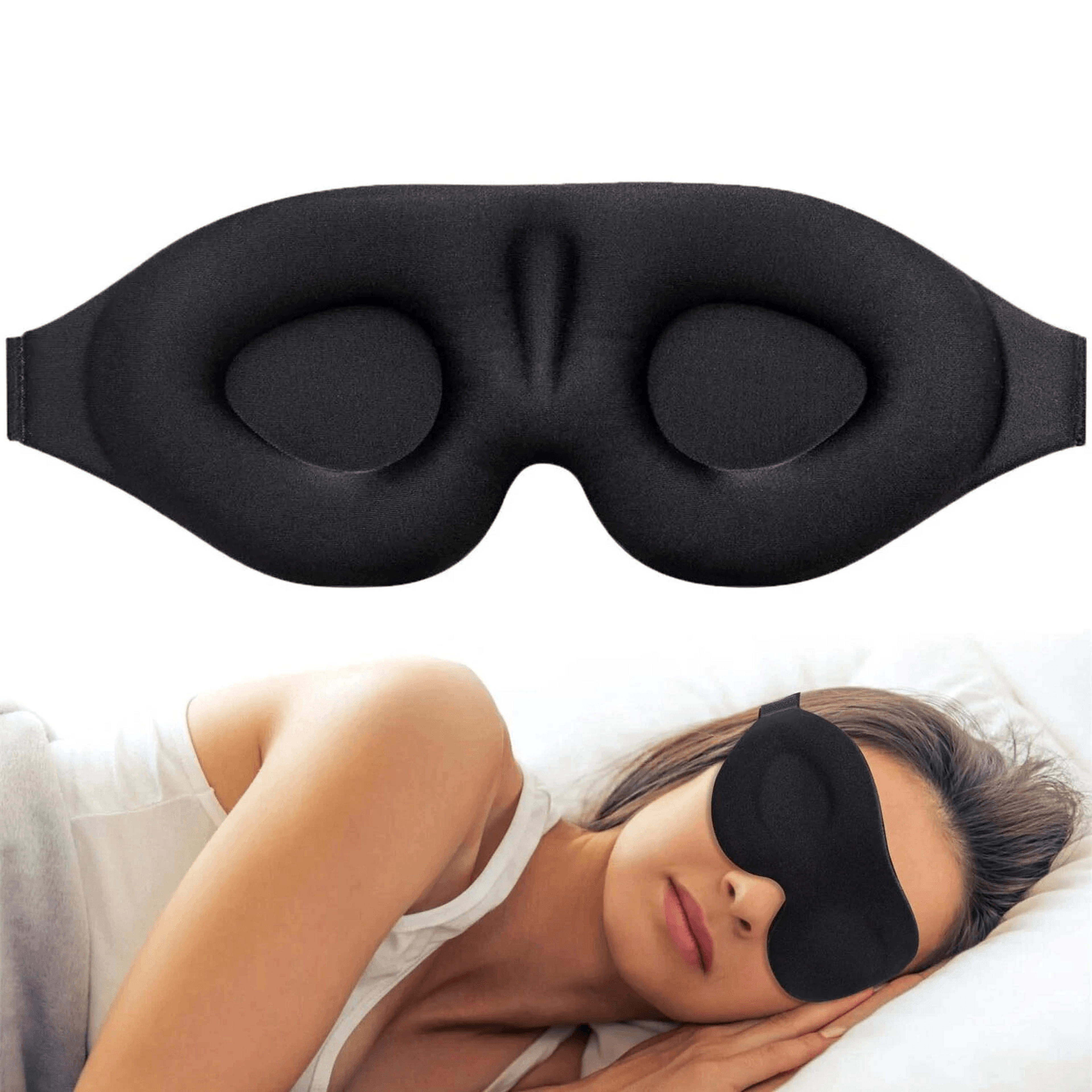 contoured blackout sleep mask for travel naps and night rest