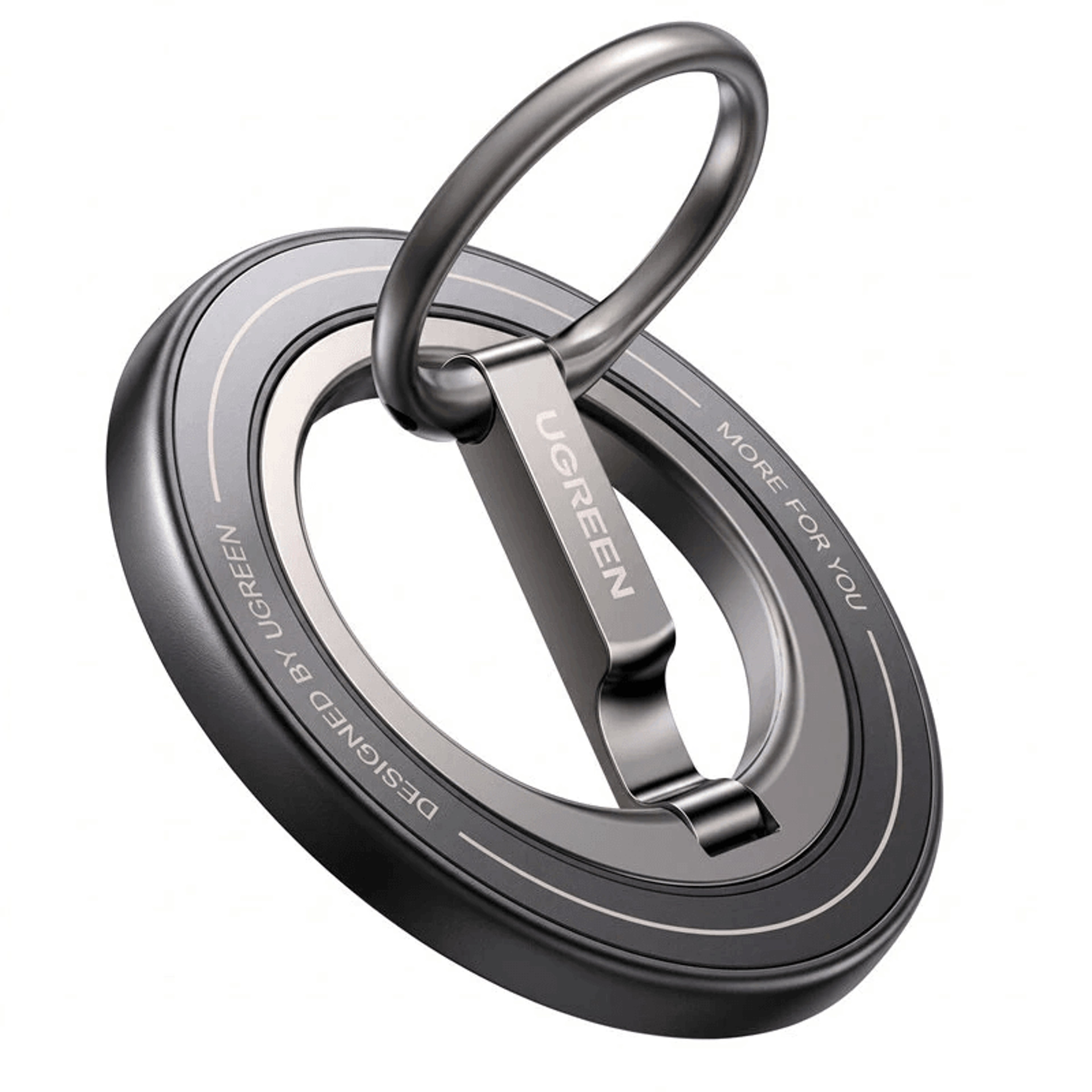 magnetic phone ring holder with degree grip stand and dual sided magnetic mount