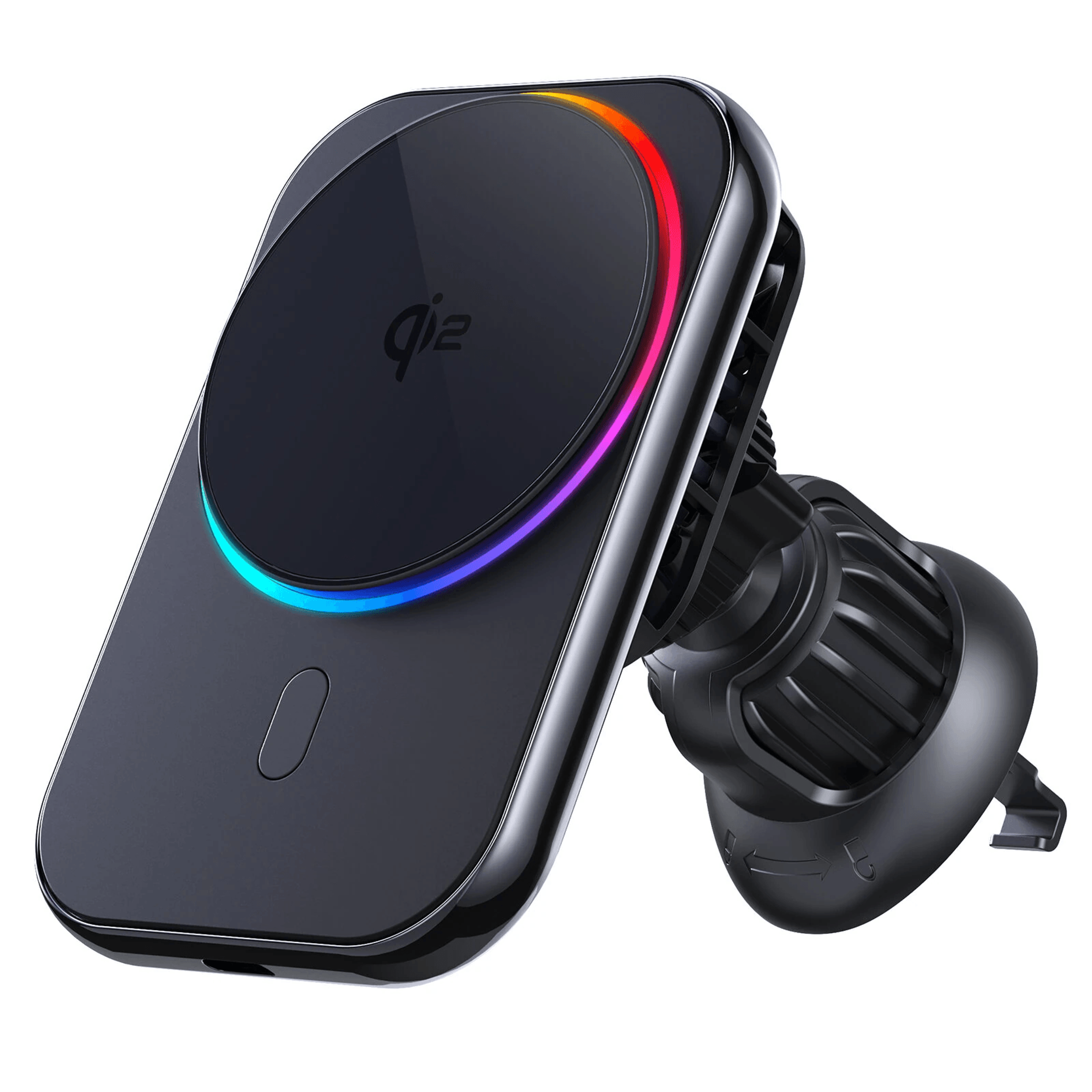 magnetic wireless car charger with led cooling phone mount