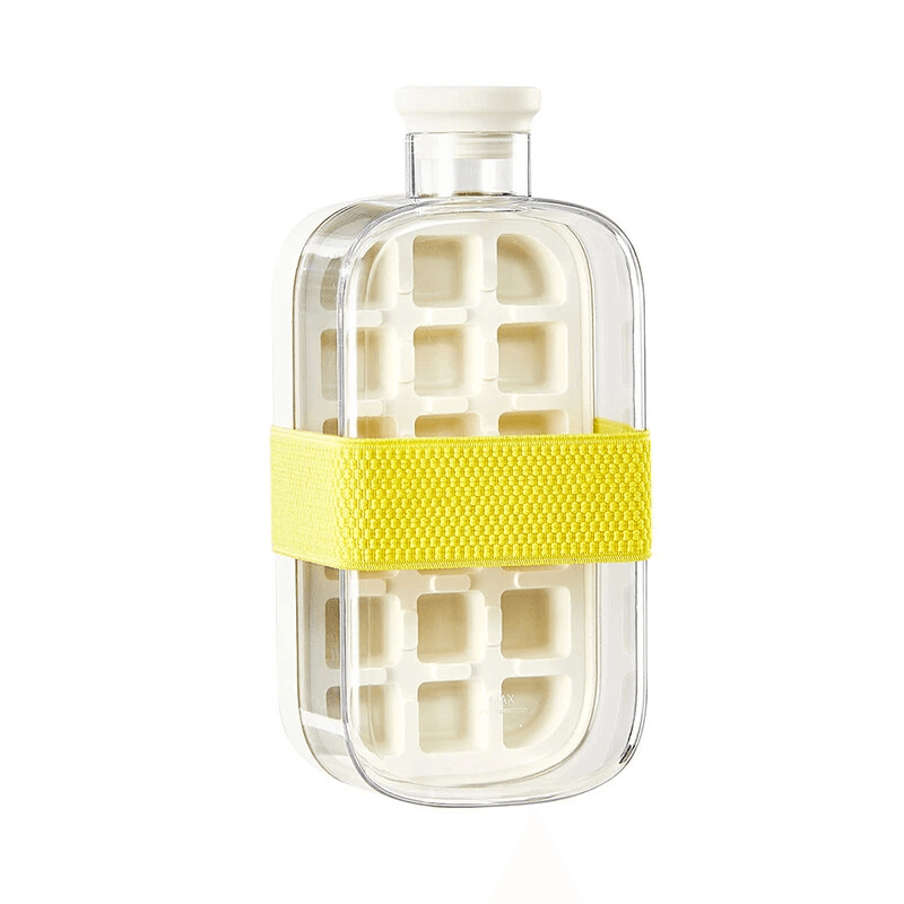 one click ice cube bottle with silicone mold and straw
