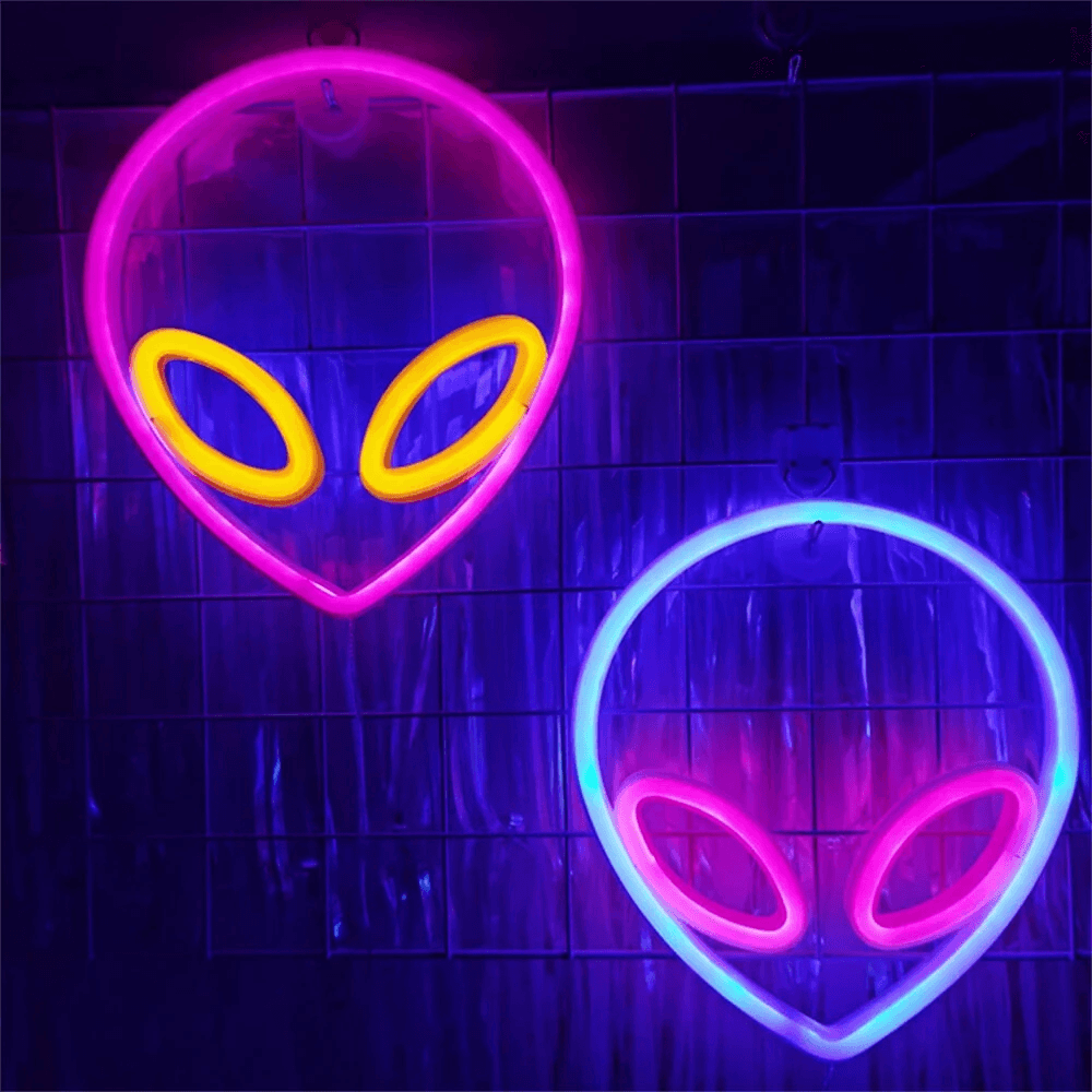 halloween led neon sign spooky atmosphere wall light