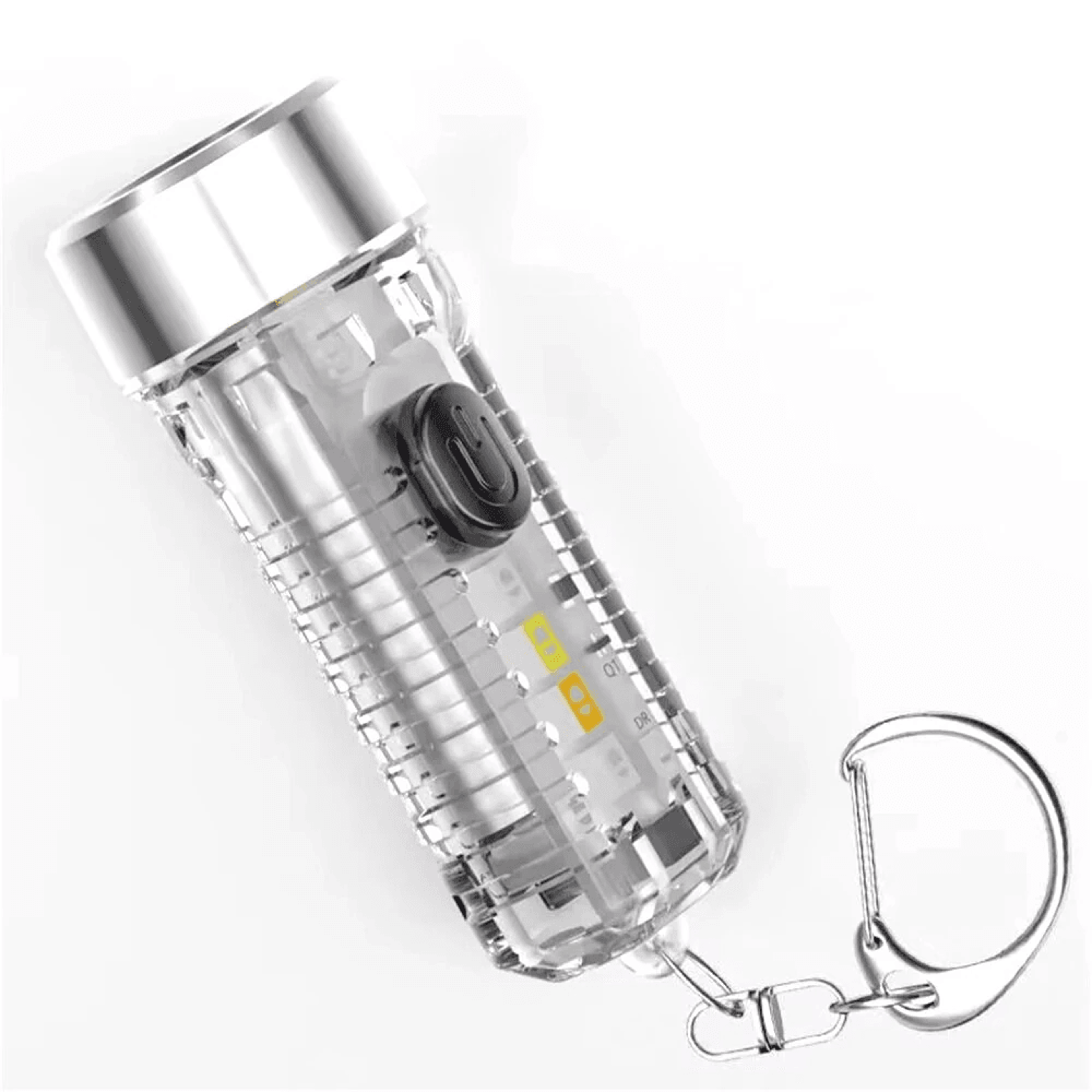 rechargeable mini led keychain flashlight type c pocket light for camping and emergencies