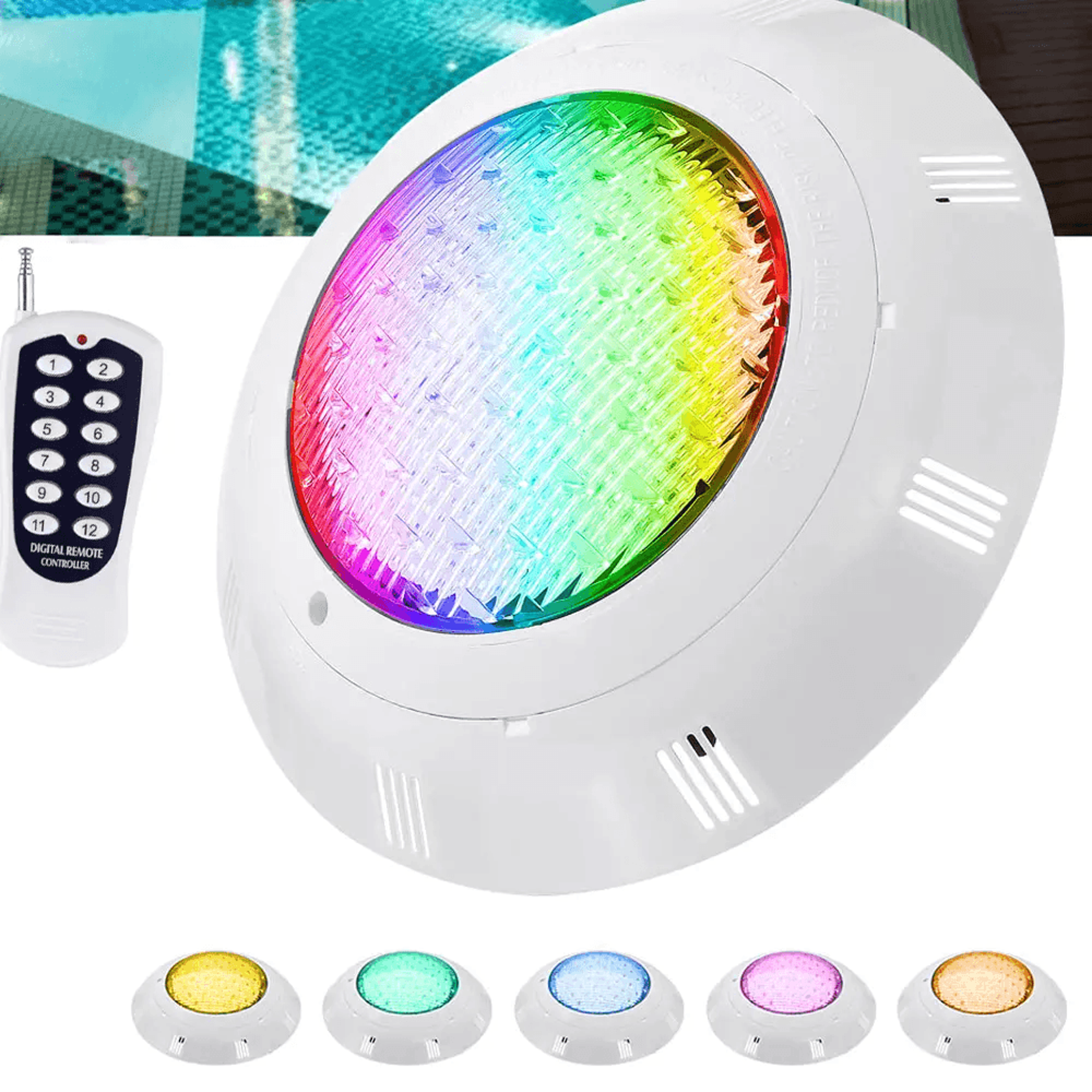 rgb led pool light waterproof color changing underwater swimming pool lamp