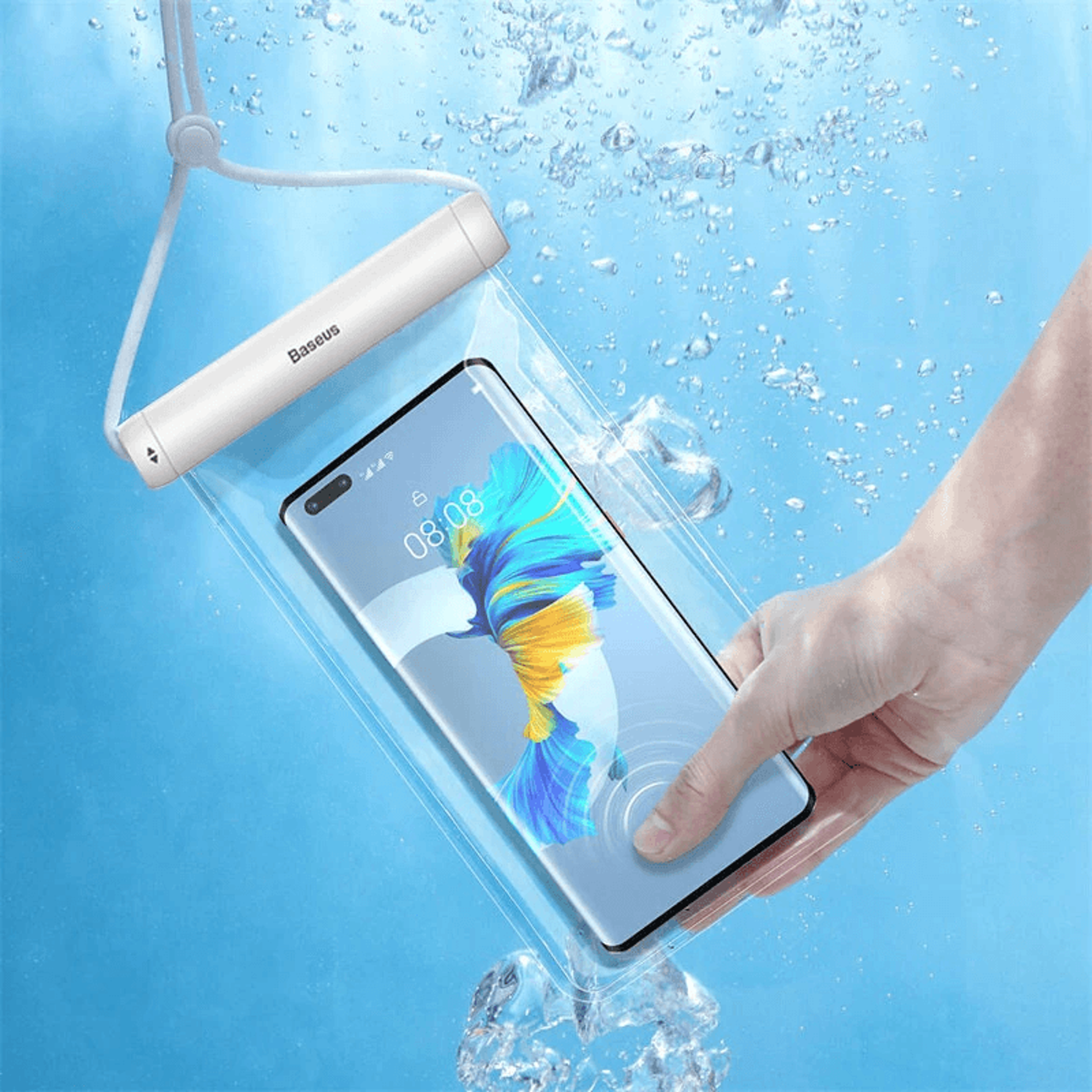 waterproof phone pouch with anti fog airbag and lanyard for phones