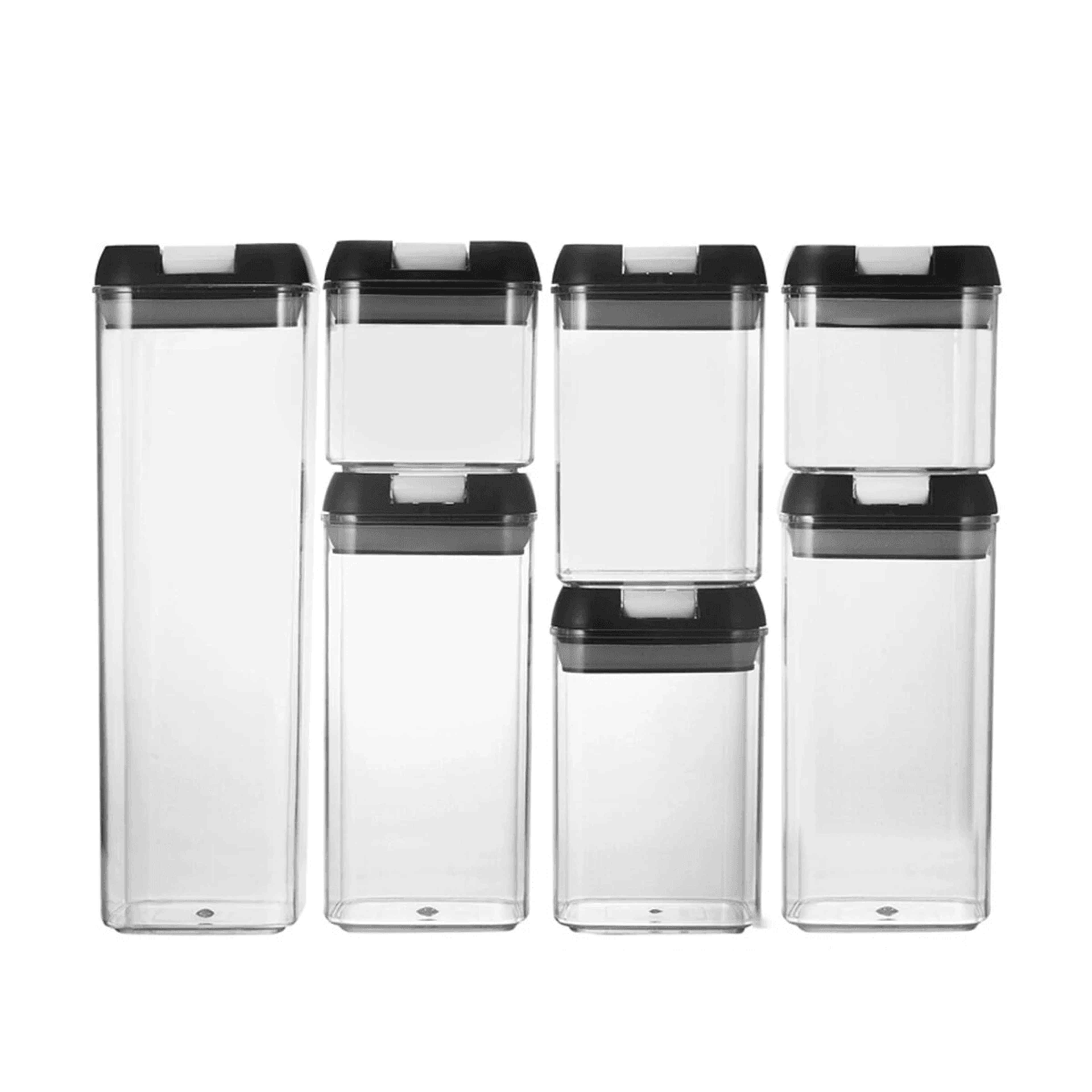 airtight food storage container set with easy lock lids for cereal grains and pantry organization