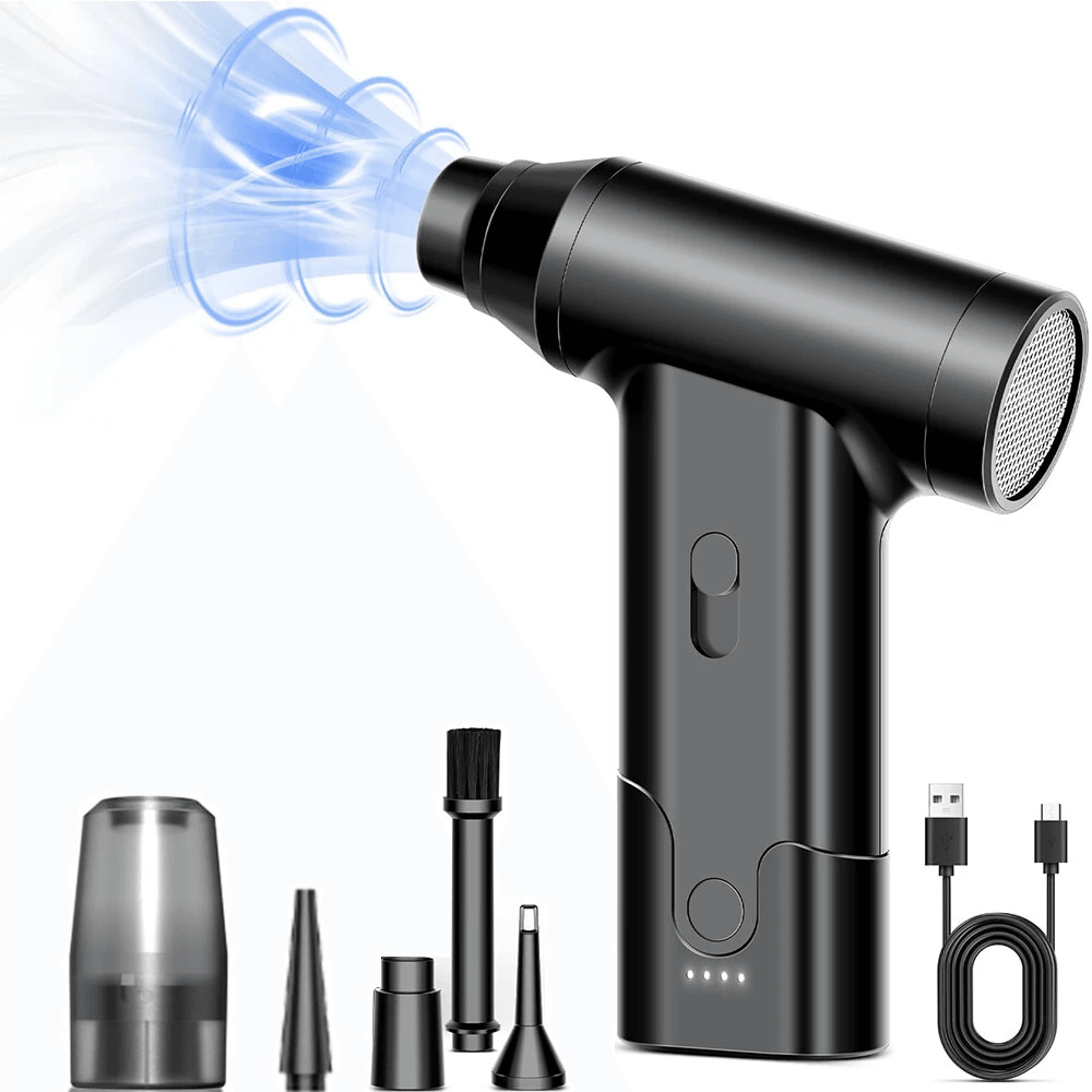 rechargeable electric air duster with brushless motor and stepless speed control