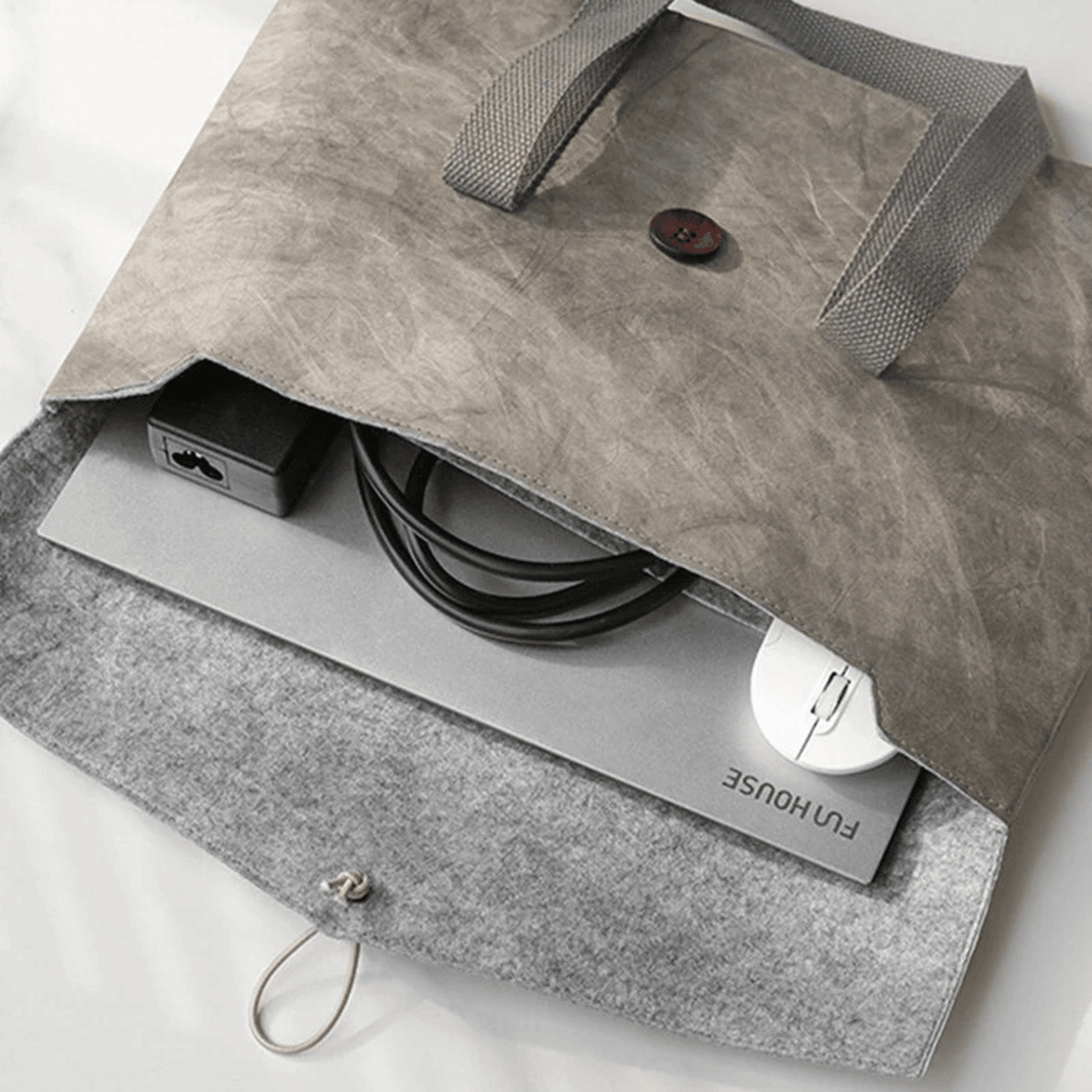 ultra lightweight waterproof laptop sleeve with felt lining
