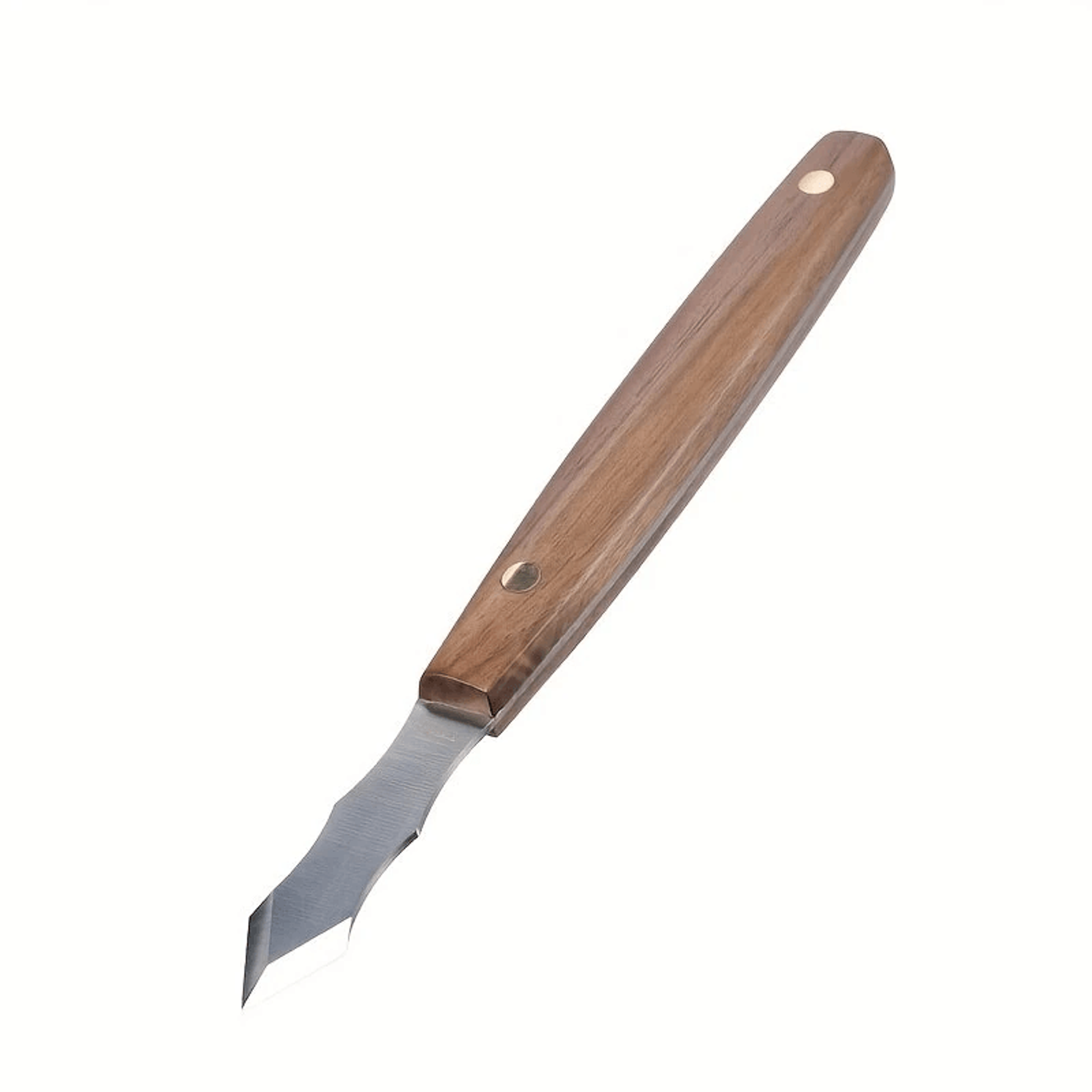 long neck marking knife carbon steel blade with solid wood handle