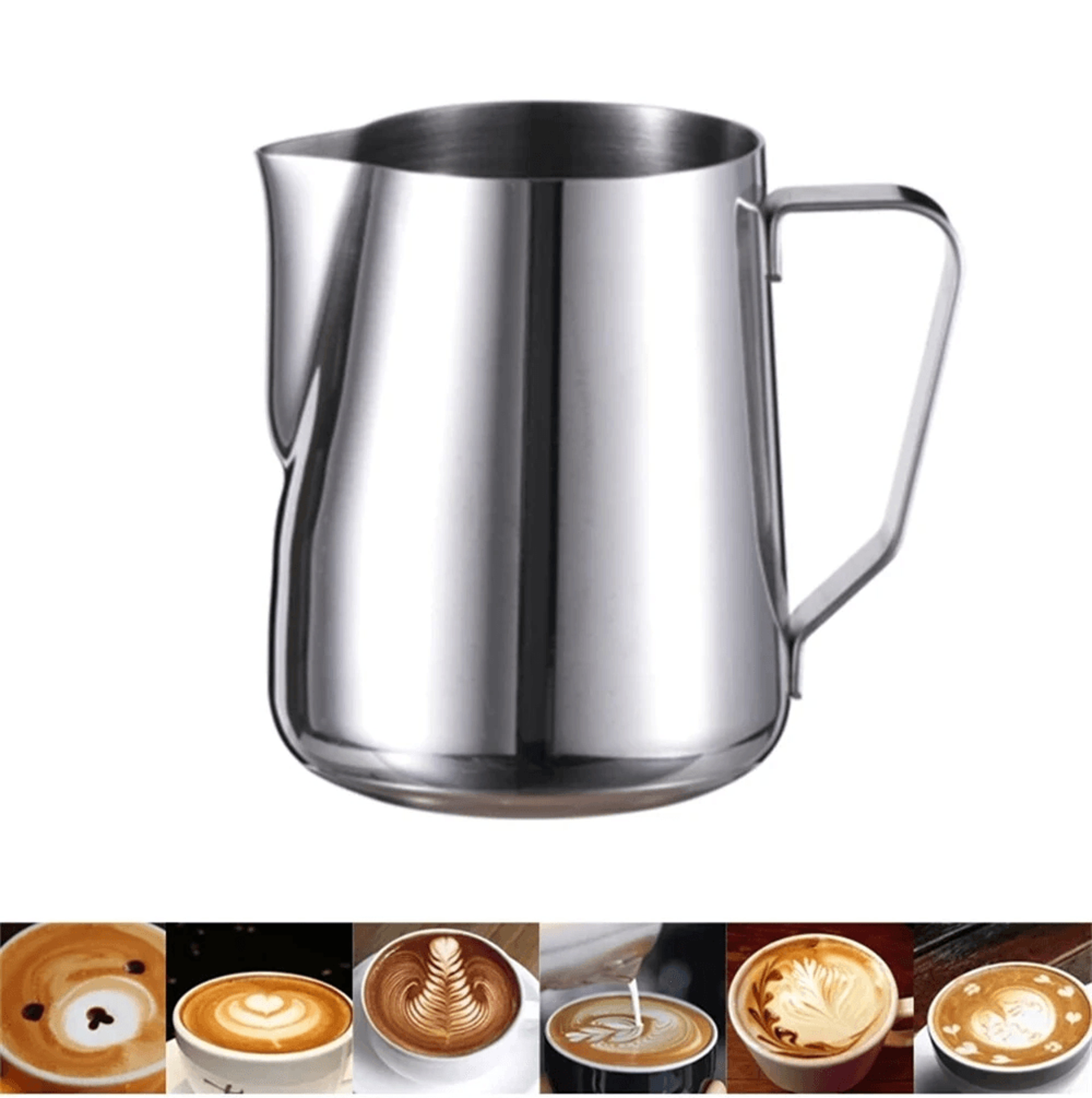 stainless steel frothing pitcher milk frothing jug for coffee and latte art
