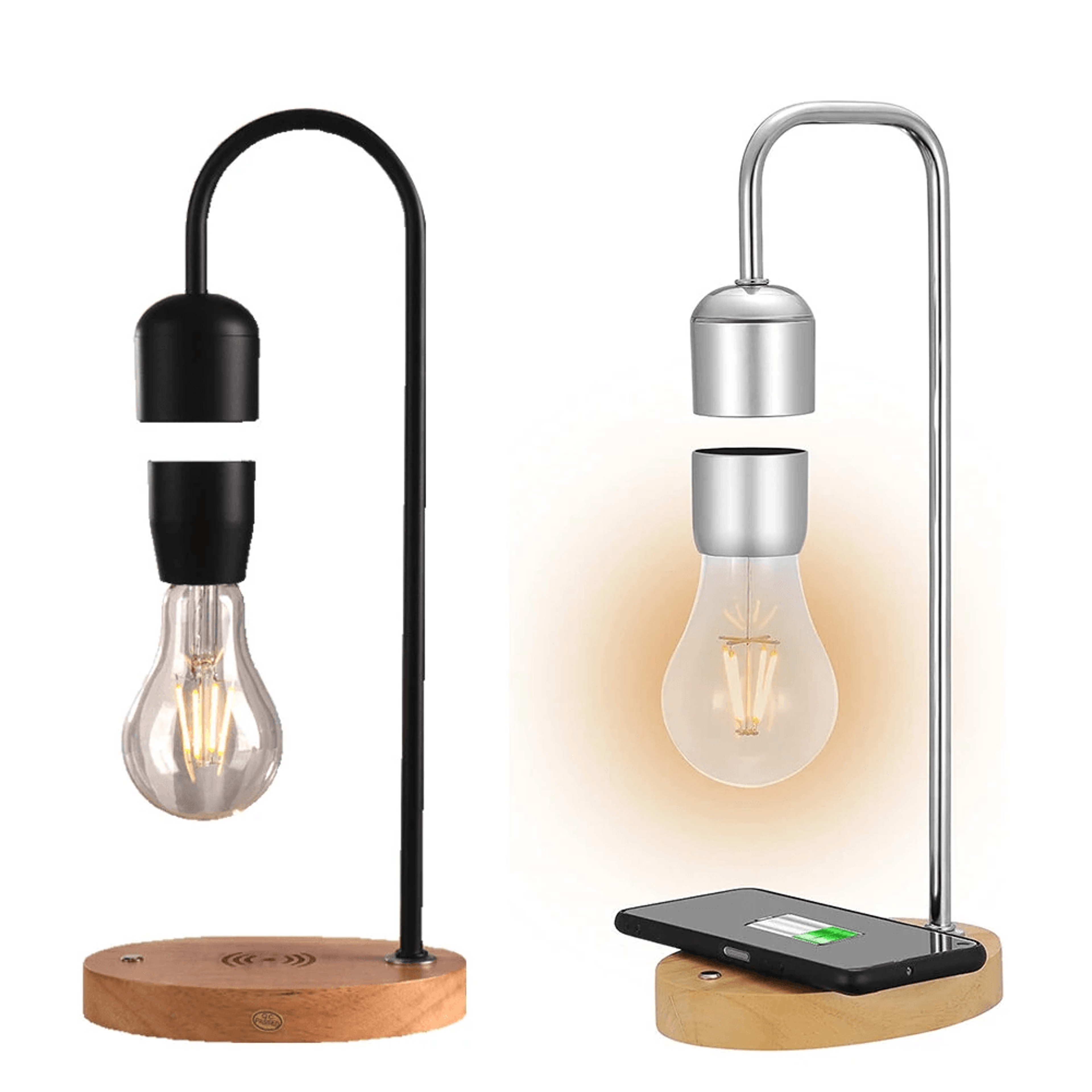 levitating led light art piece wireless charging night light