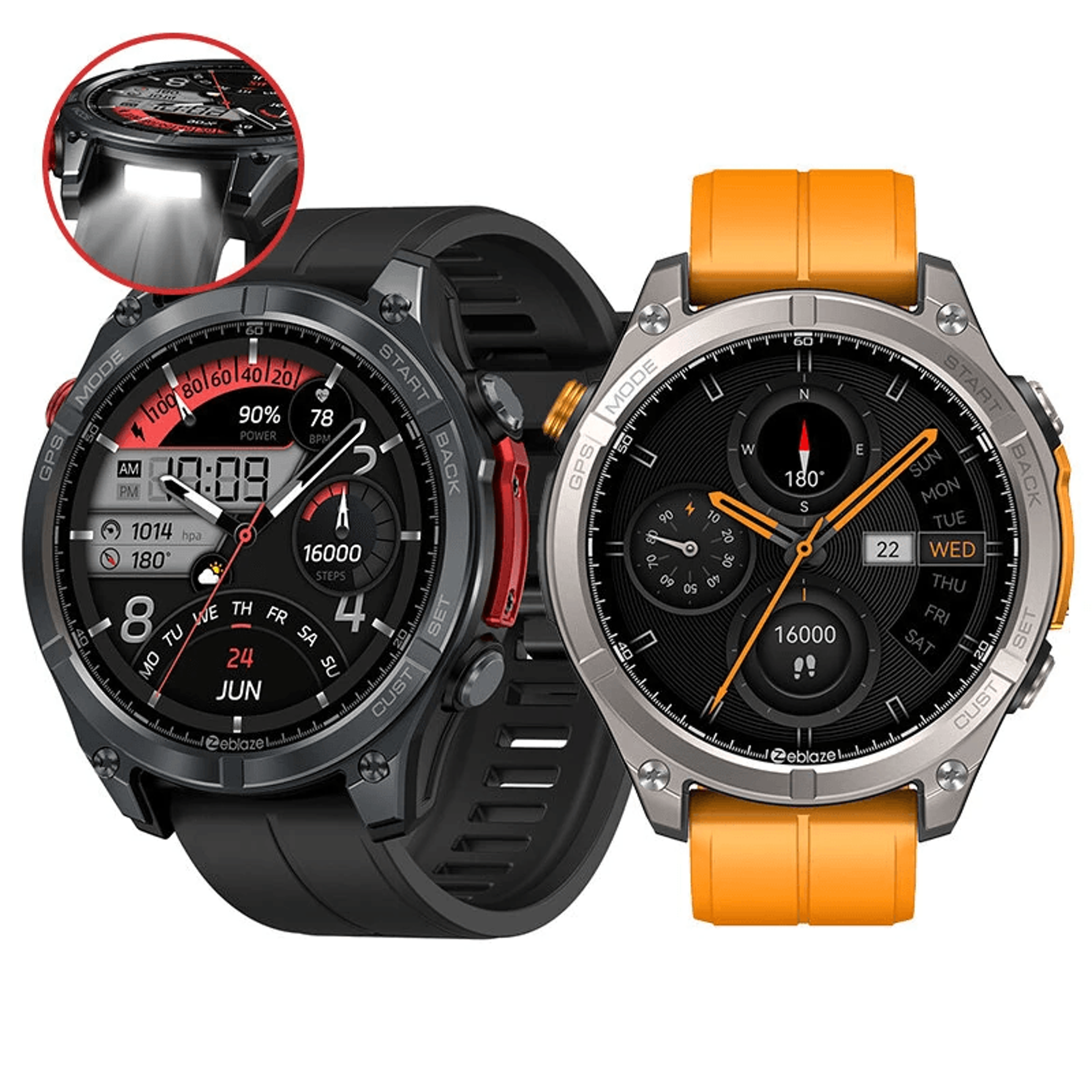 gps smart watch with amoled display waterproof and health monitoring features