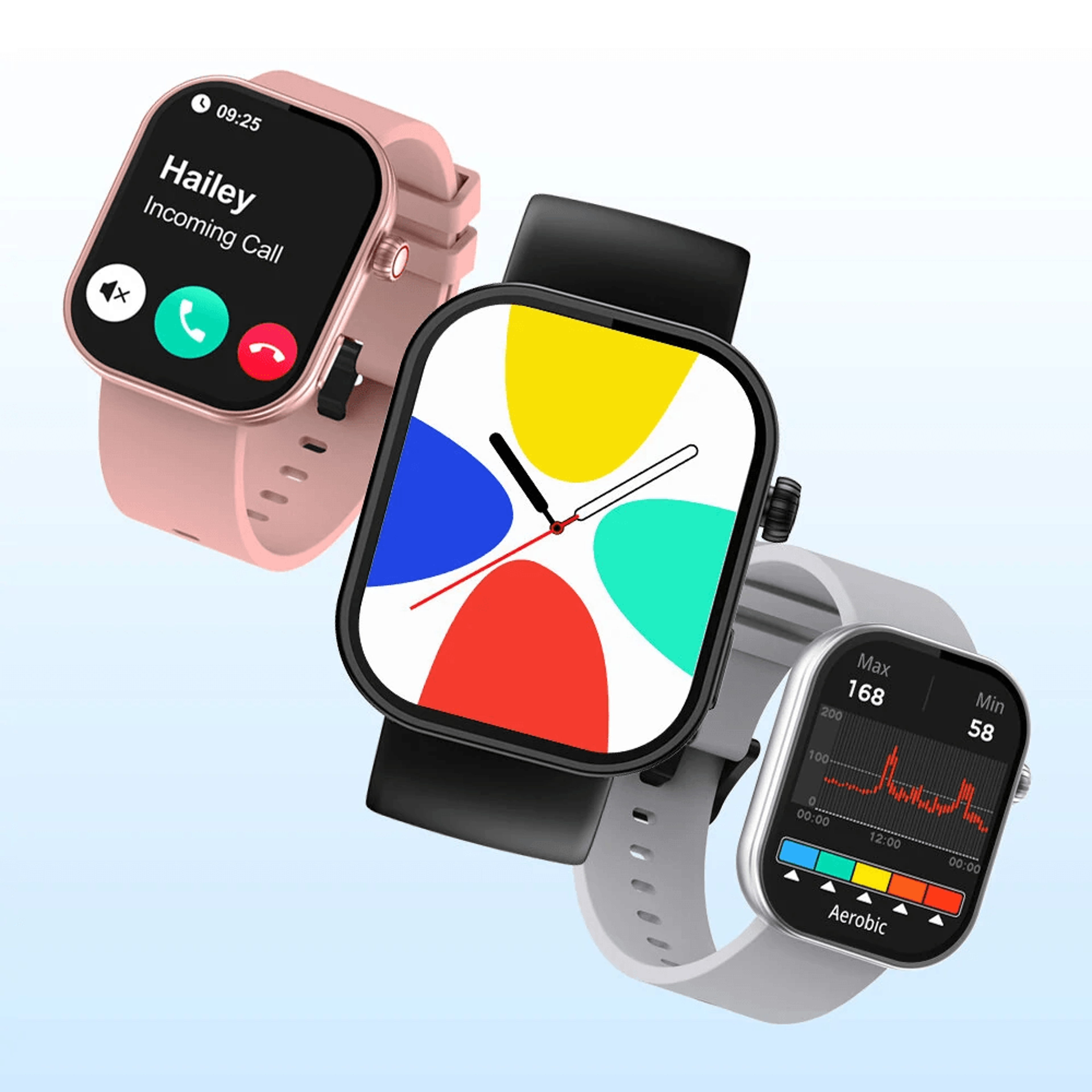 large display smart watch with bluetooth calling health tracking and fitness monitoring