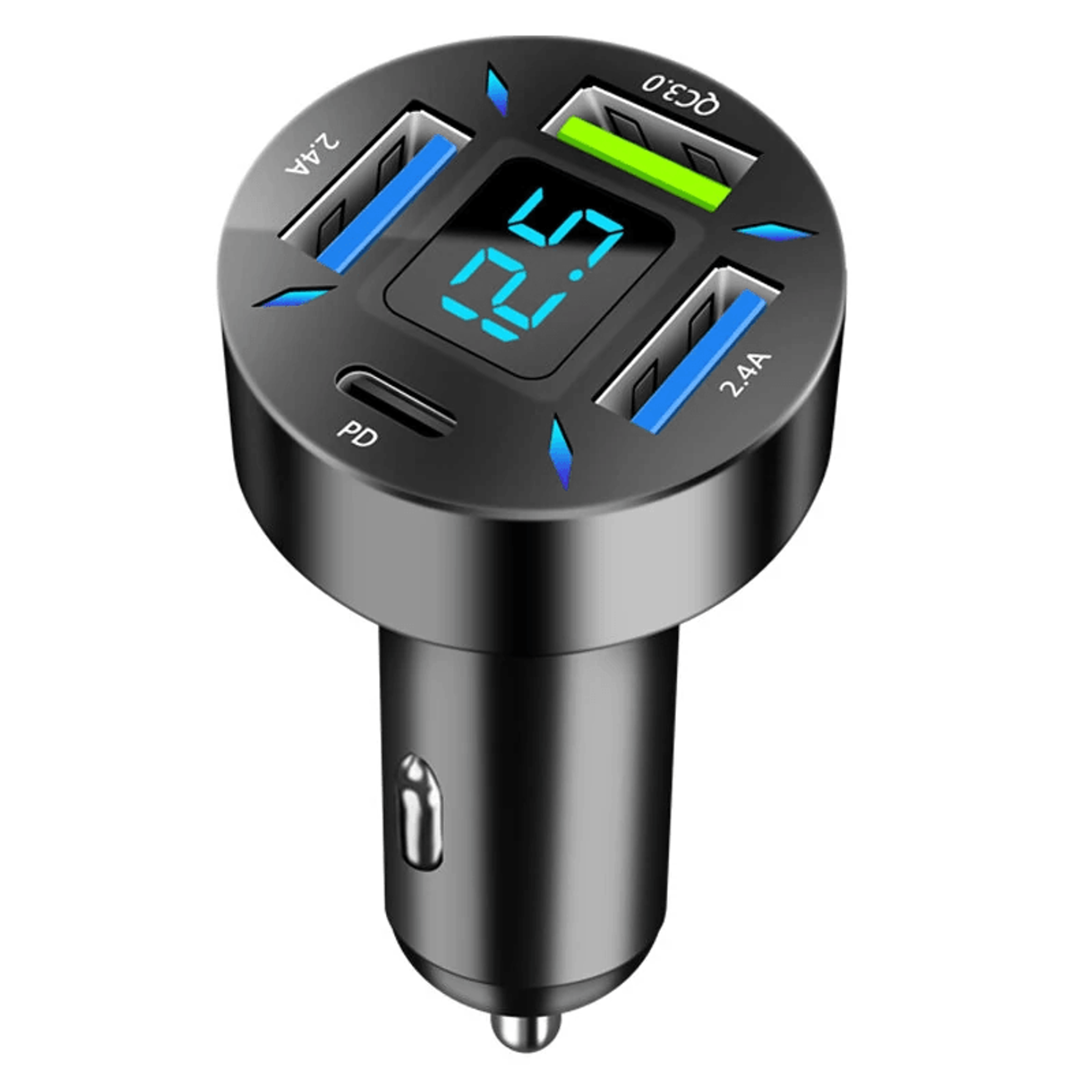 port usb pd car charger adapter with fast charging
