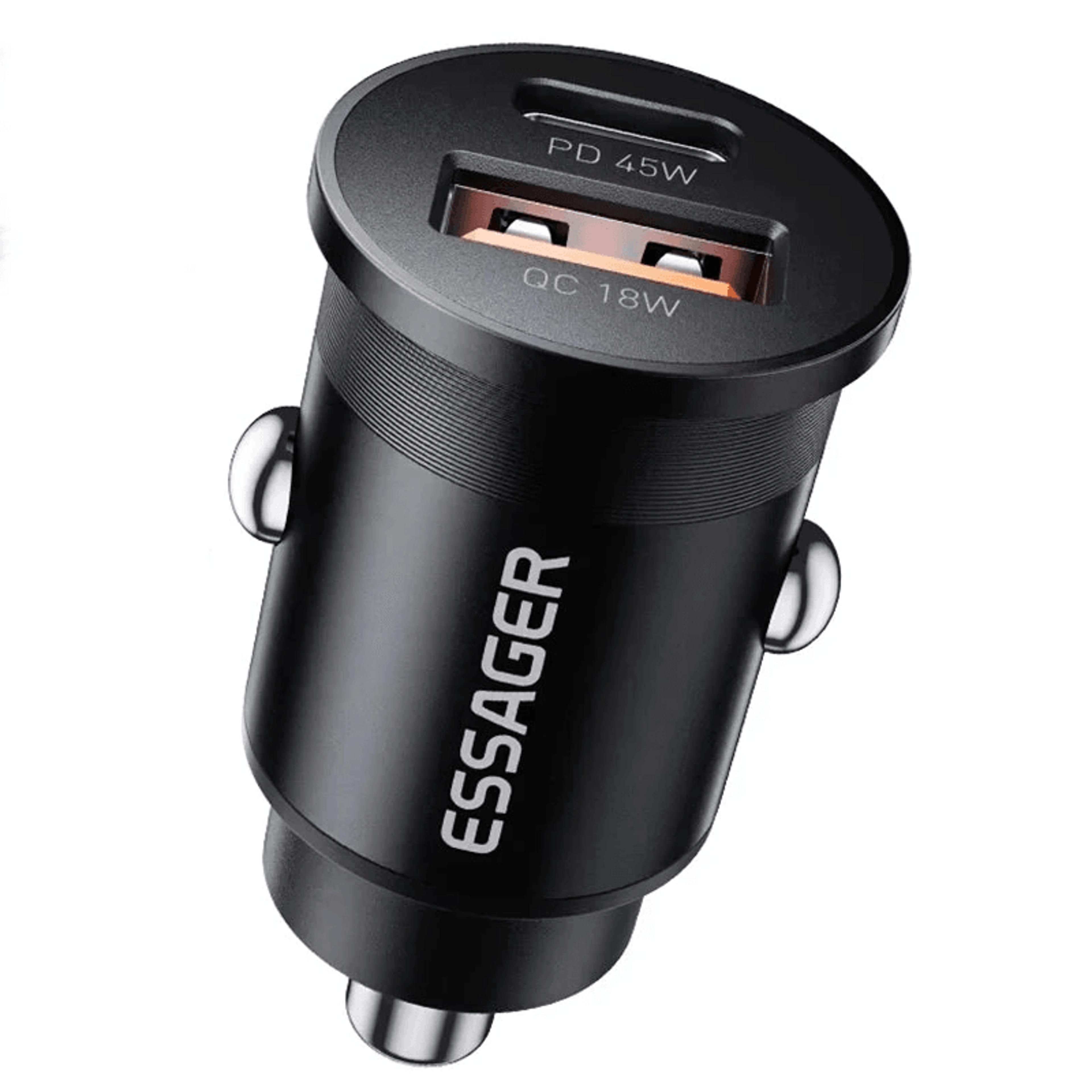 dual port usb c car charger adapter with pd qc fast charging