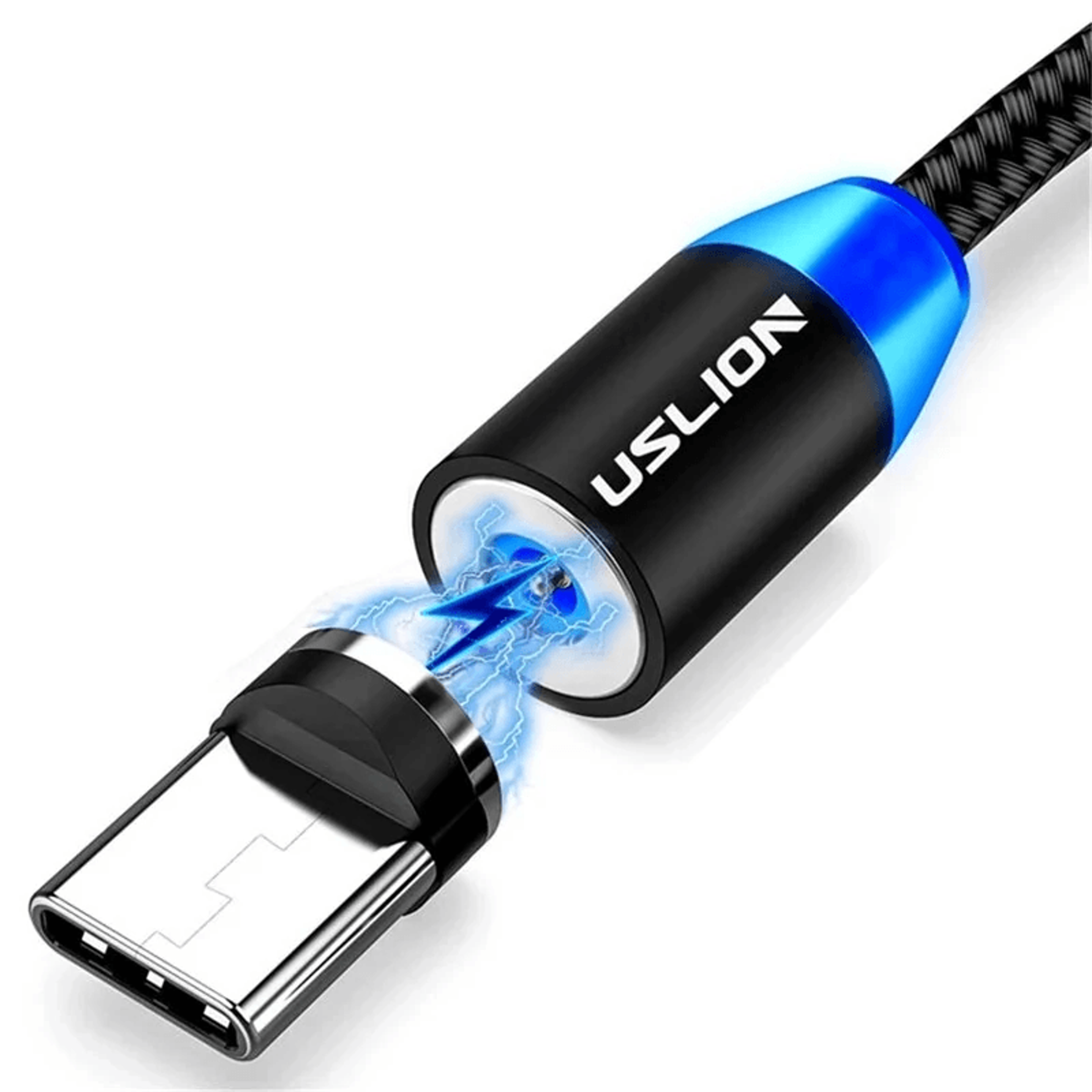 usb a to usb c magnetic charging cable nylon braided copper core