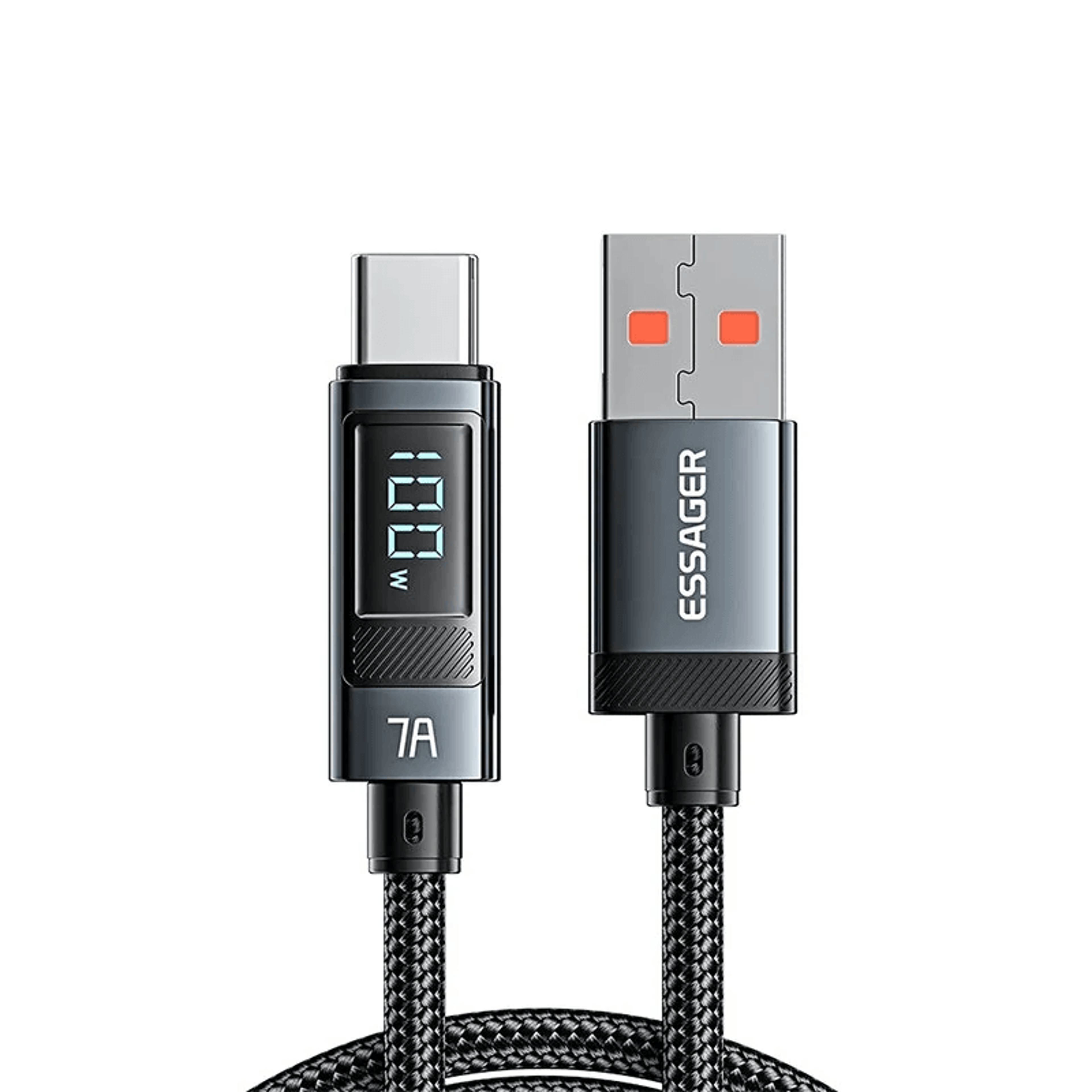 usb a to usb c fast charging cable with data transfer and braided design