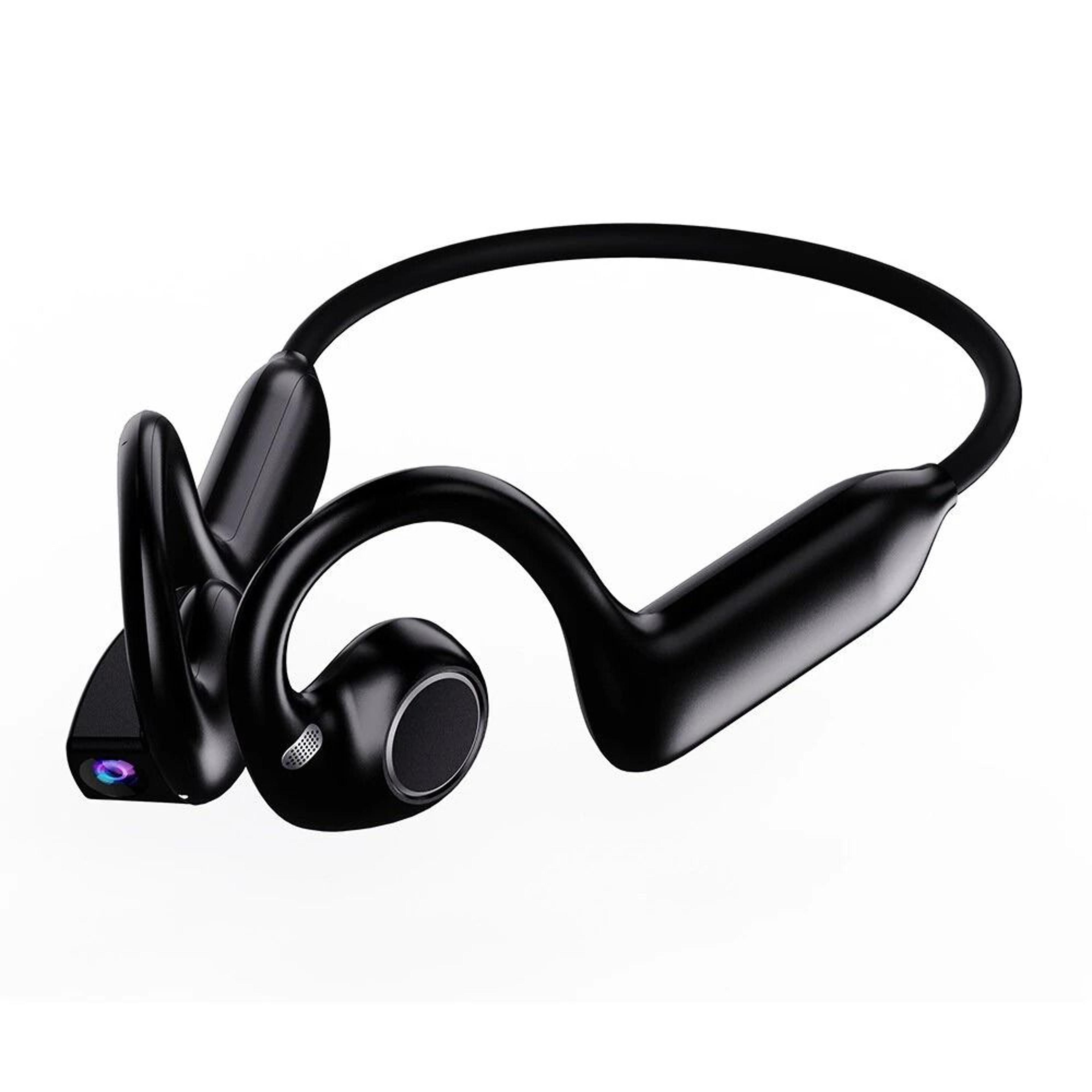 smart camera open ear bluetooth headset with video eis and hour playback