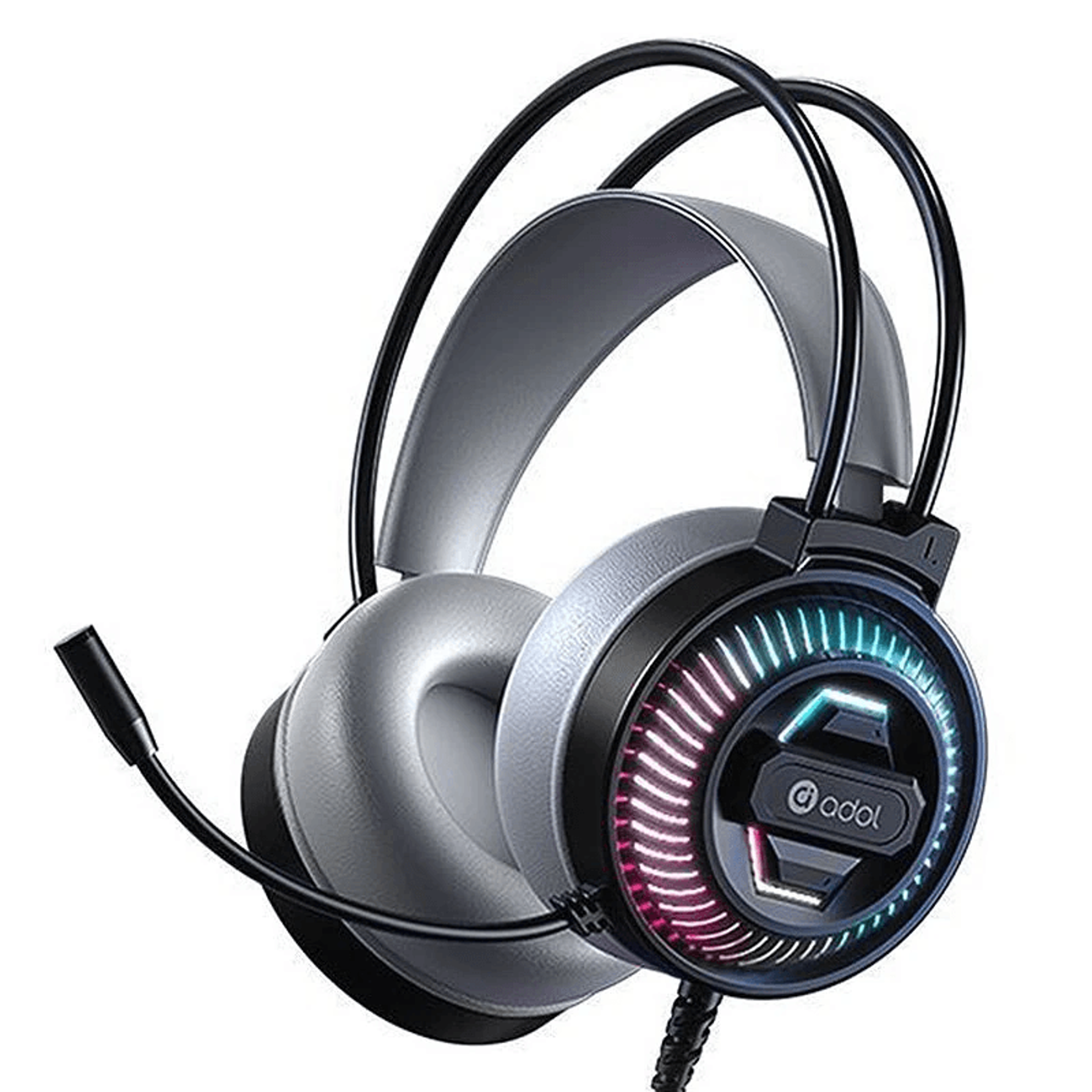 wired gaming headset with drivers surround sound ai noise cancelling mic and rgb lighting