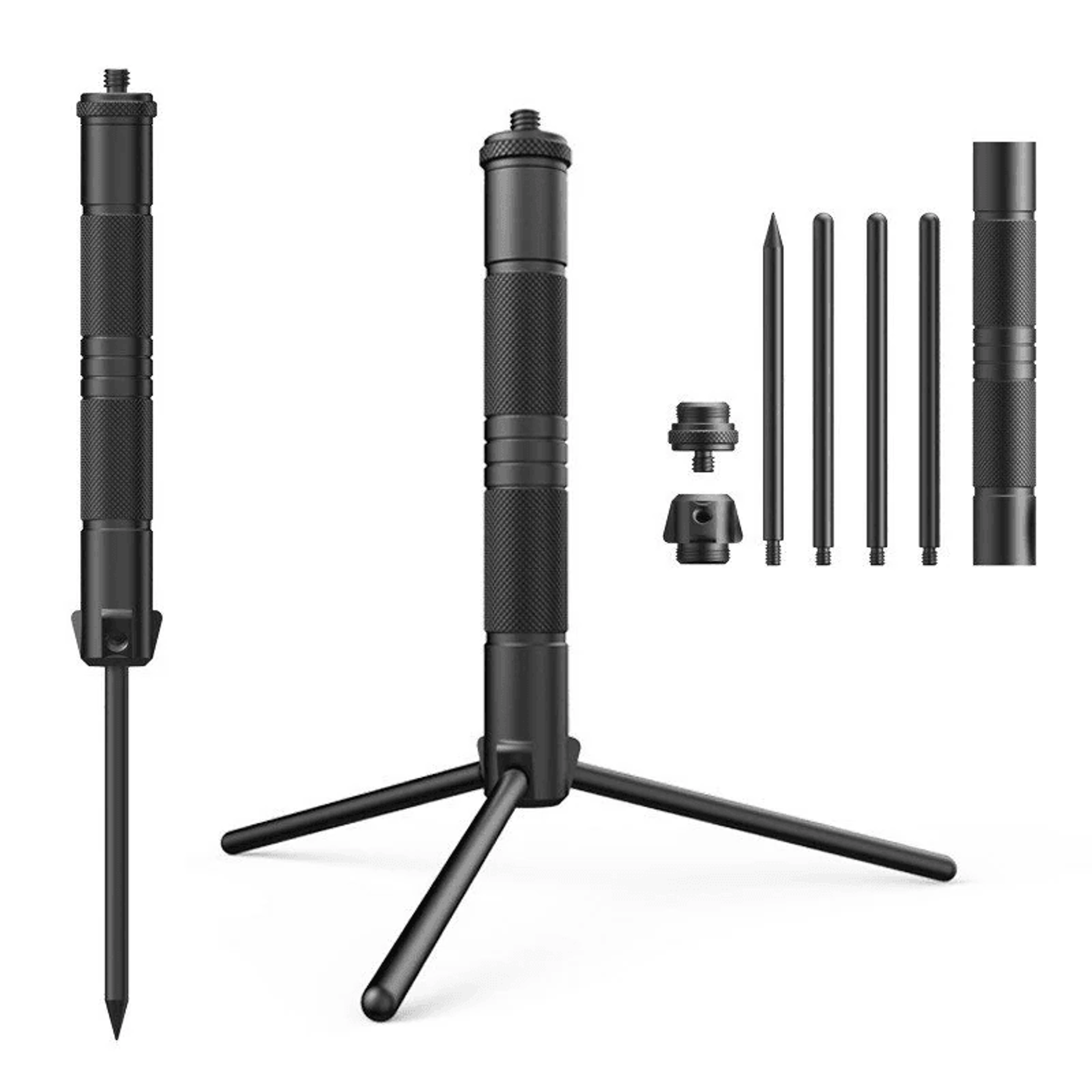 foldable aluminum camping lantern stand tripod for lamp camera and phone holder