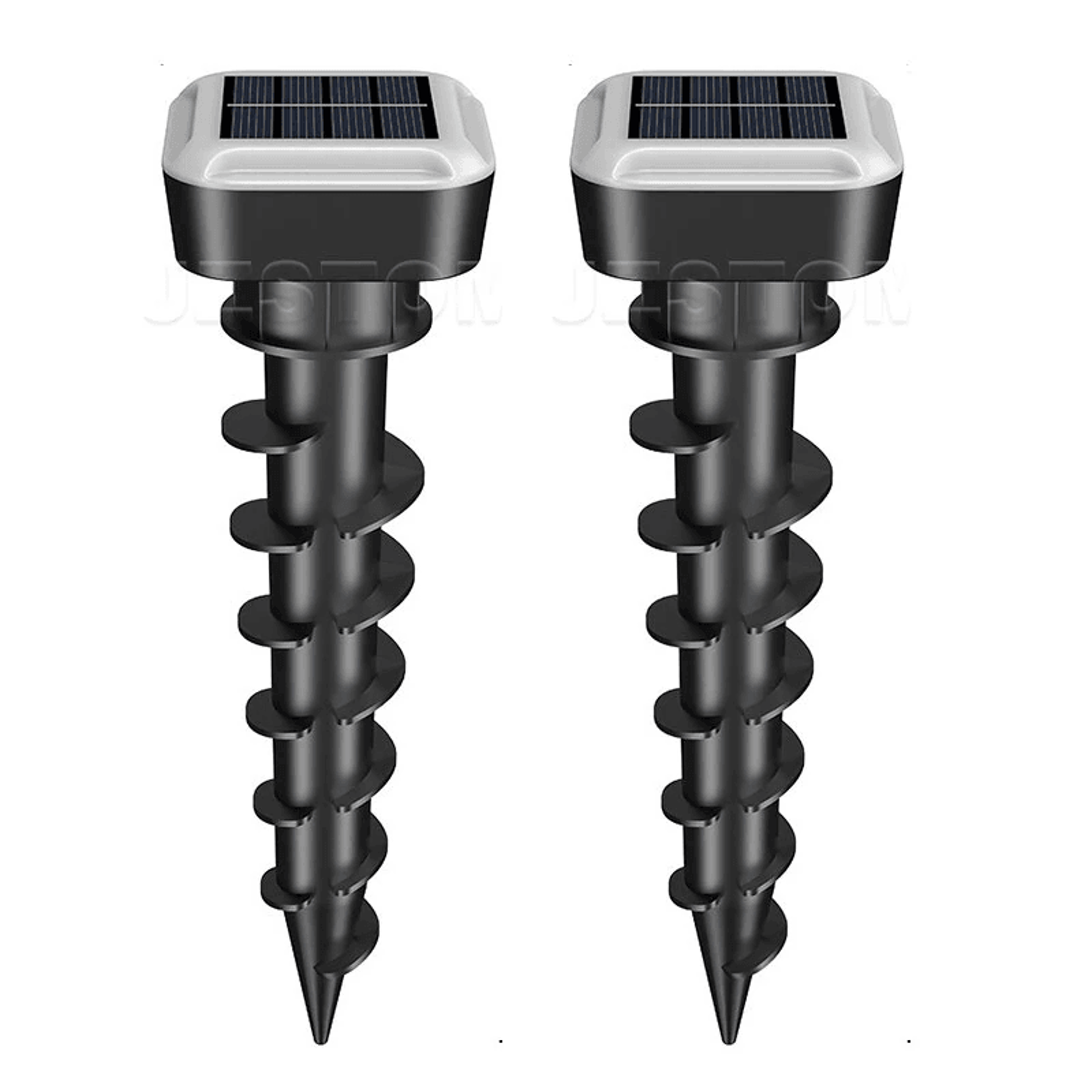 solar ultrasonic animal repeller with rgb led lights and weather protection