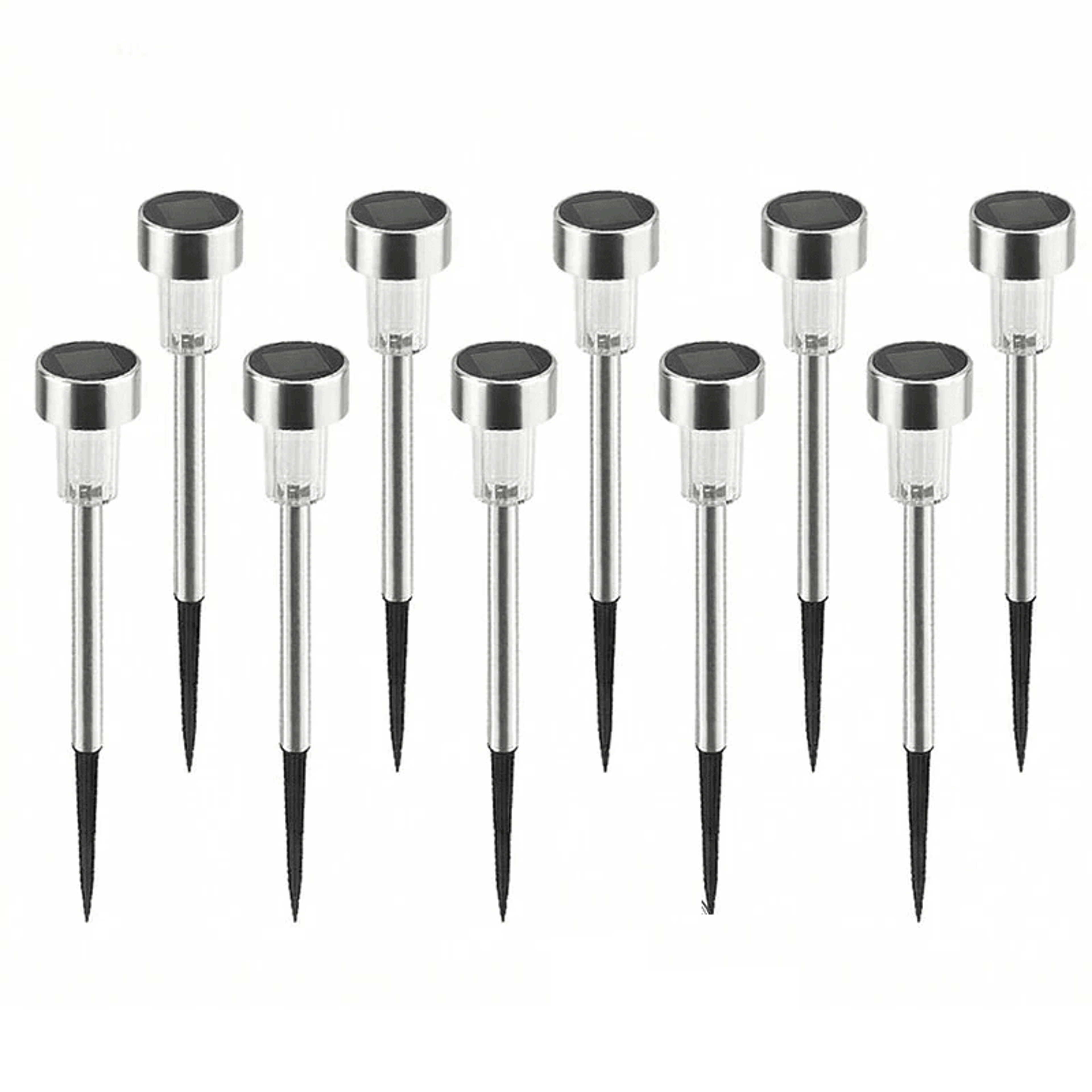 solar garden path lights stainless steel led outdoor landscape lights