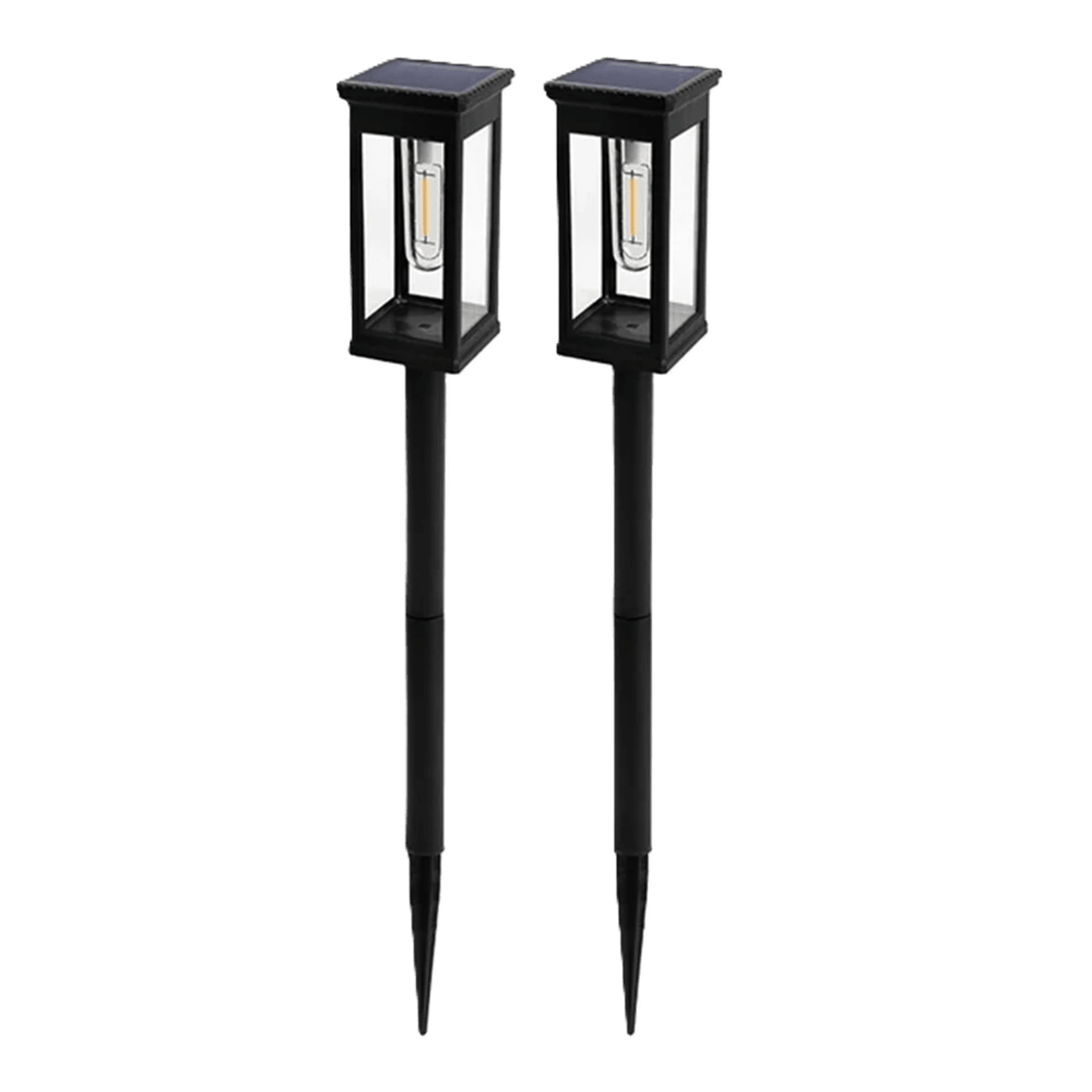 solar garden pathway lights warm led outdoor waterproof