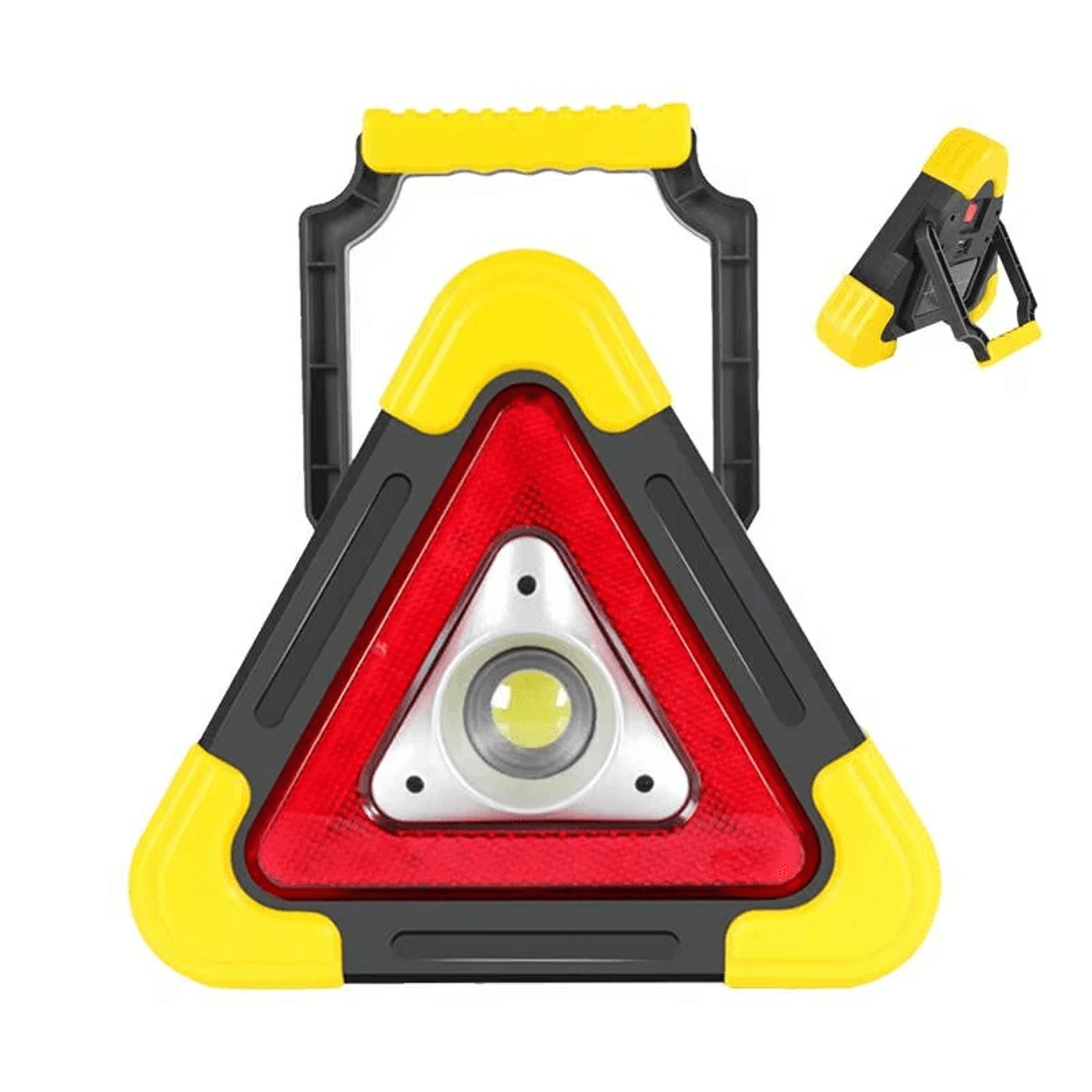 led triangle warning lamp with light modes and usb rechargeable power bank