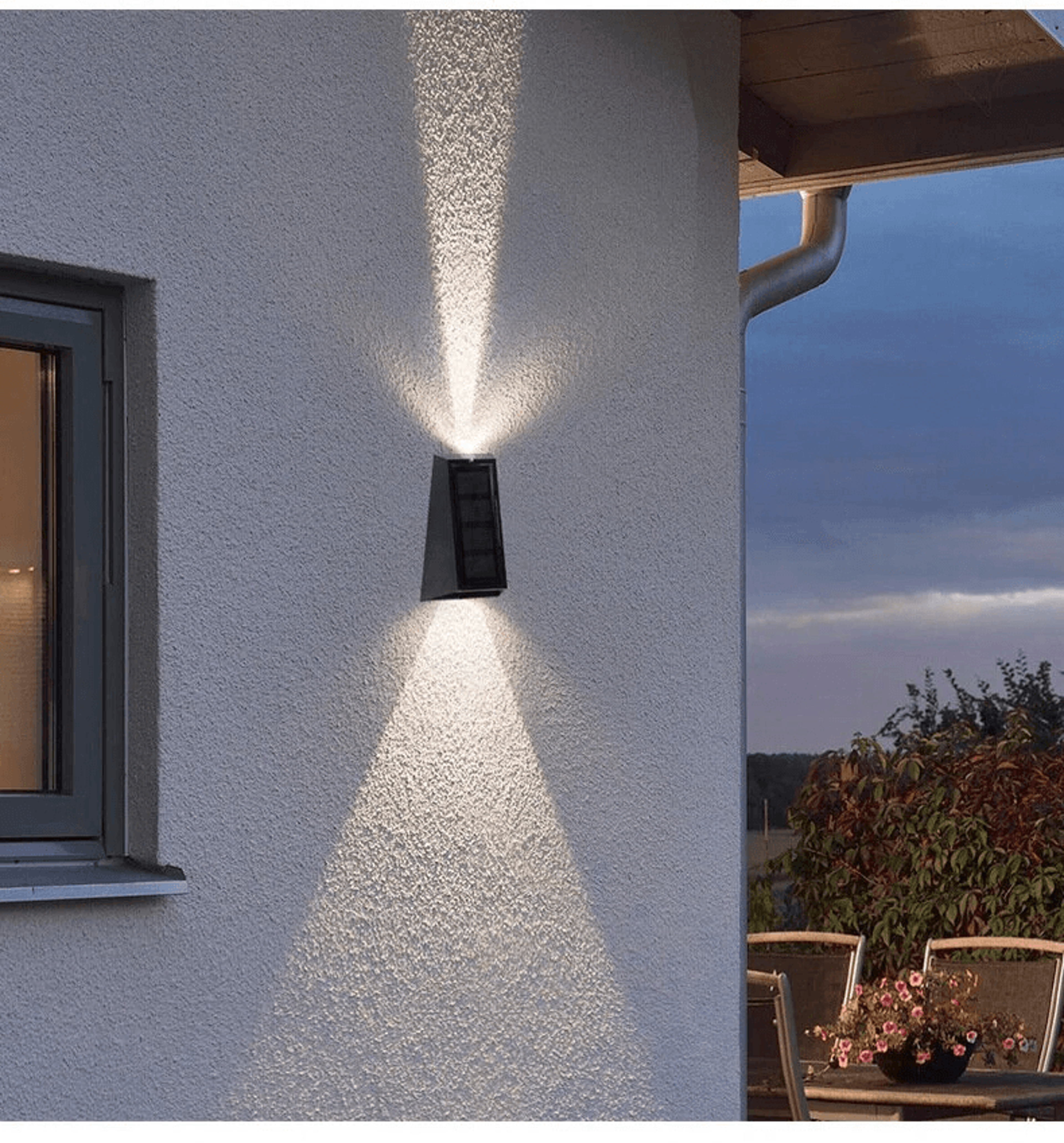 solar wall lights outdoor decorative garden fence lights
