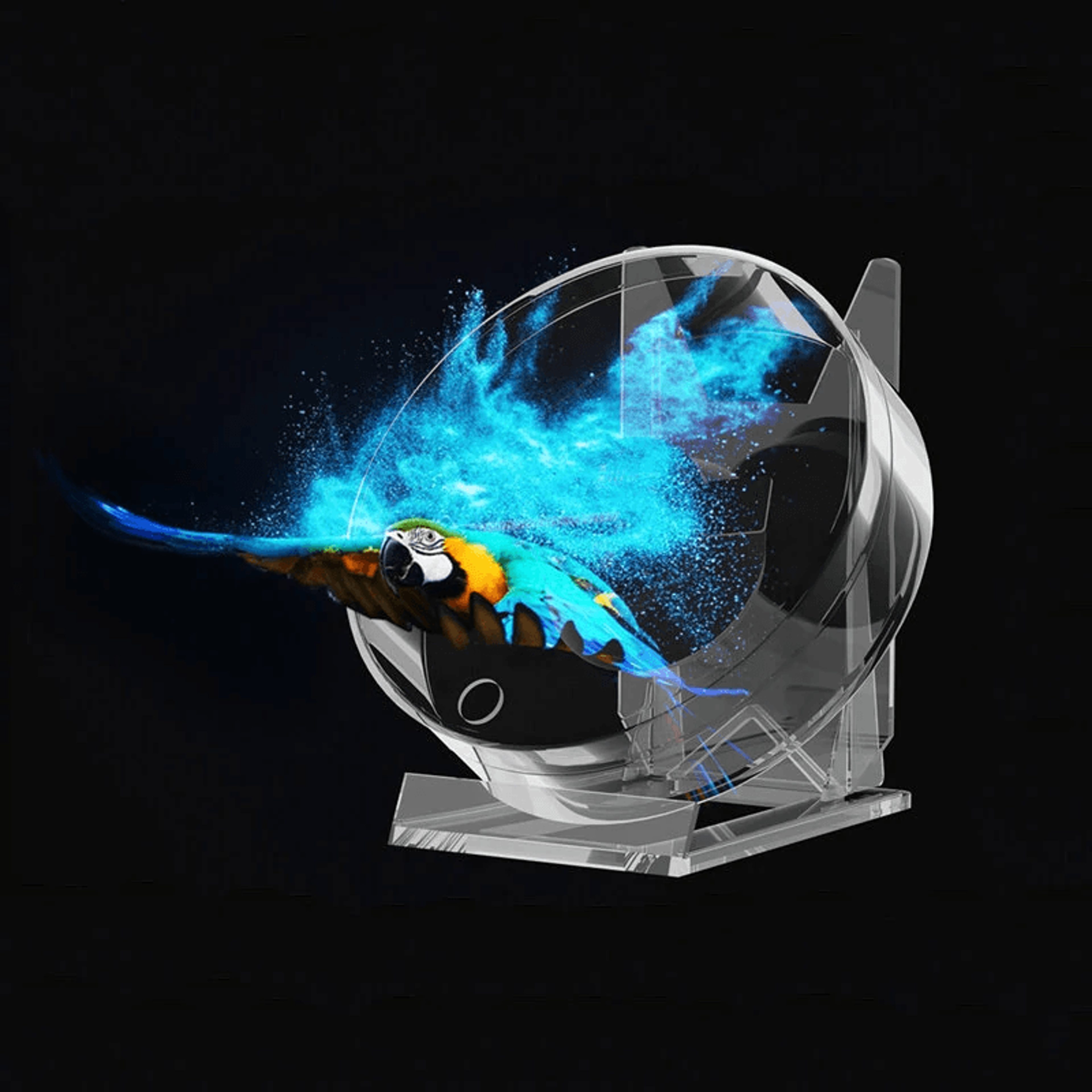 hologram fan projector with remote control for images and video
